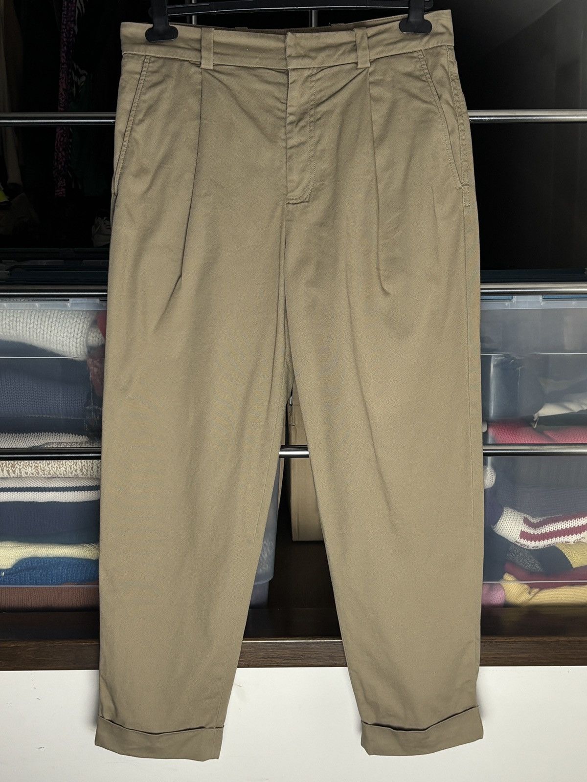 Acne Studios Acne Studios Beige Pleated Chino Pants Size US 32 / EU 48 - 1 Thumbnail