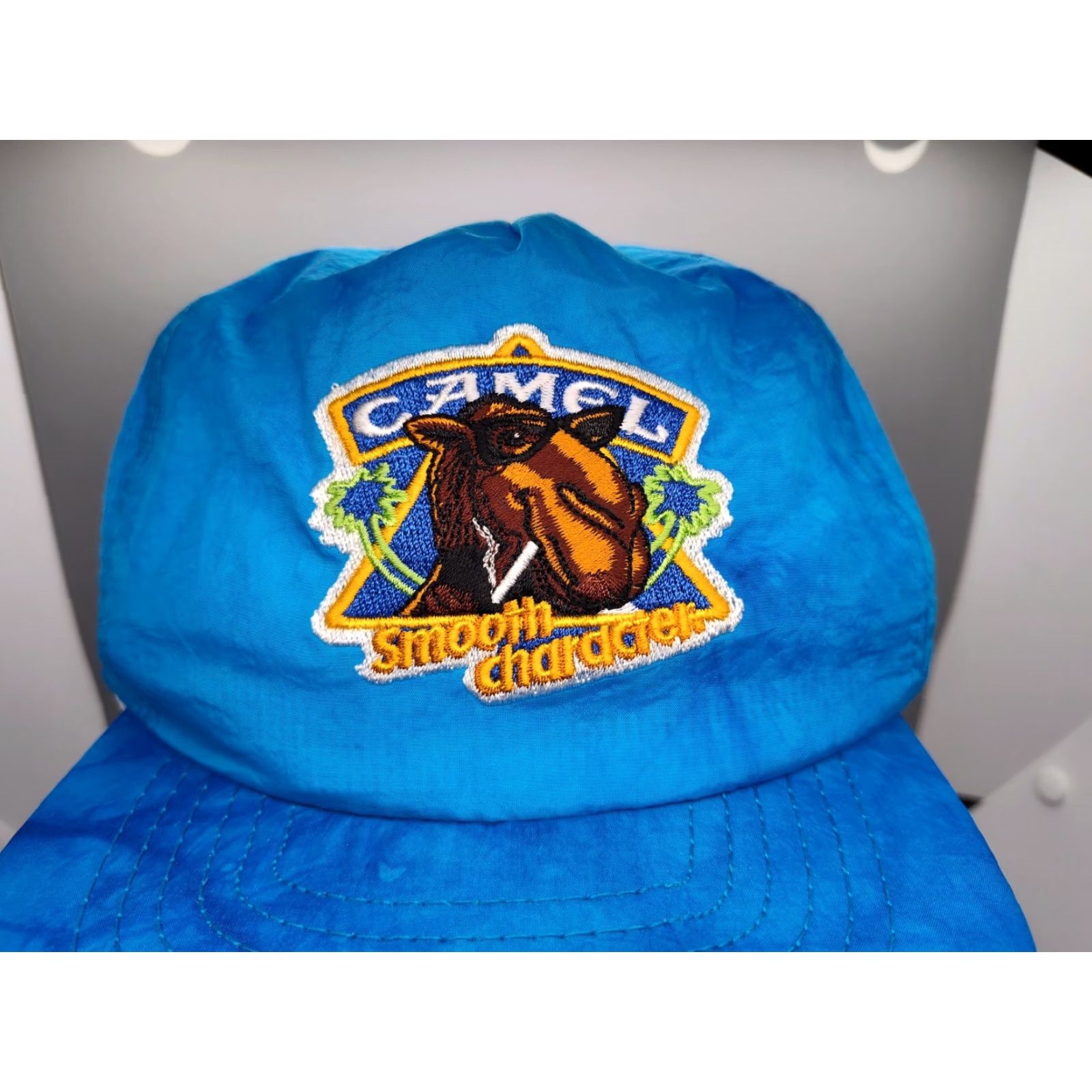 Camel VINTAGE Camel Cigarettes Tie Dye Snapback Hat Adjustable Blue 90s Mens Size ONE SIZE - 2 Thumbnail