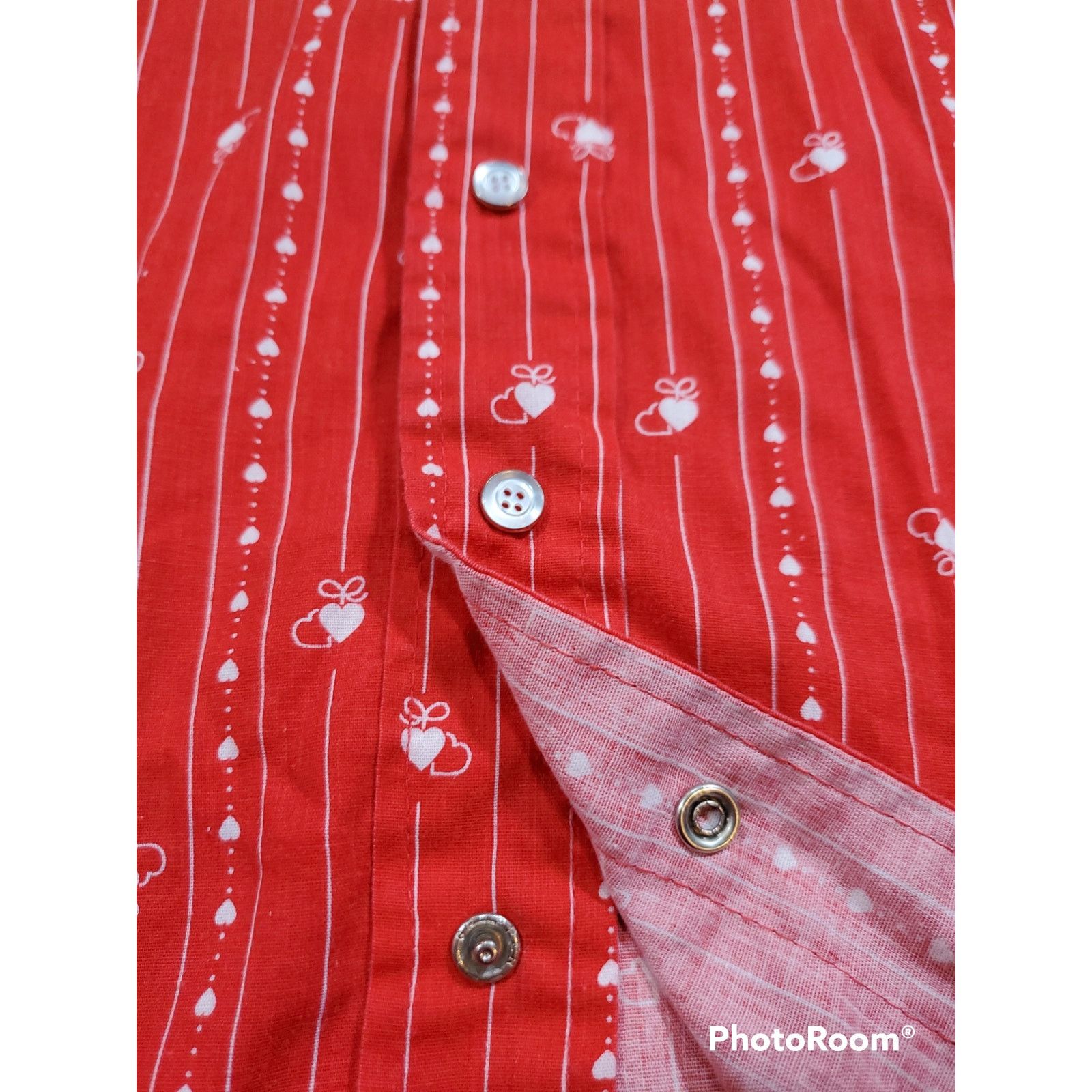 Other Vintage, Hand Crafted, Hearts, Men's Shirt | Size L or XL Size US L / EU 52-54 / 3 - 2 Thumbnail