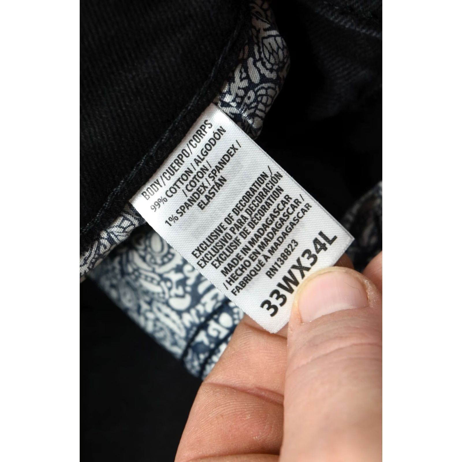 Cody James Cody James Jeans Black Slim Fit Straight Leg 33x34 Mens Regular Denim 5-Pocket Western Vintage: No? (avoid) Size US 33 - 6 Thumbnail