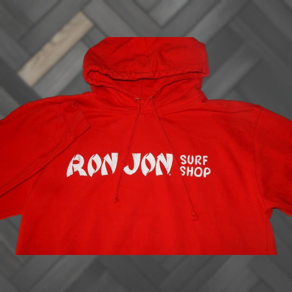 Ron Jon Surf Shop VINTAGE Ron Jon Surf Shop Men's Hooded Pullover Sweater Size L Red Size US L / EU 52-54 / 3 - 1 Thumbnail