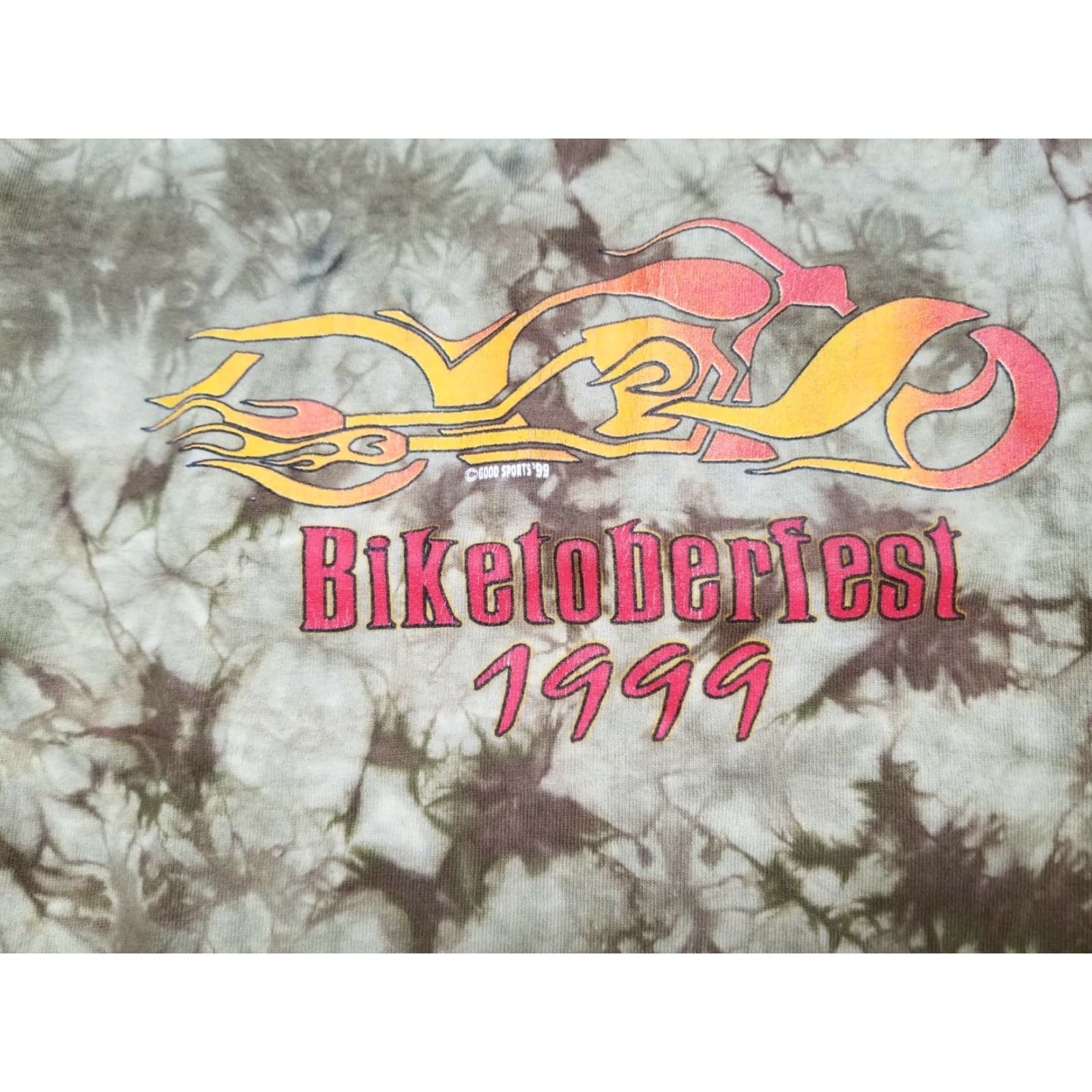 Doublet VINTAGE Daytona Bike Week T-Shirt Mens XL 1999 Brown Tie Dye Double-Sided Logo 90s Rattle Snake Eagle Skull Harley Florida Biker Cover Photo Ready Size US XL / EU 56 / 4 - 3 Thumbnail
