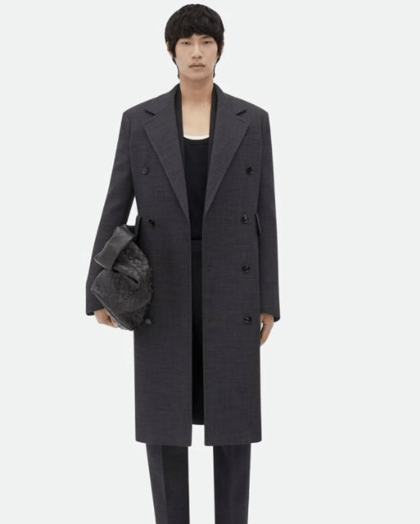 Bottega Veneta o1bcso1str0225 Wool Coat in Grey Size US M / EU 48-50 / 2 - 1 Preview