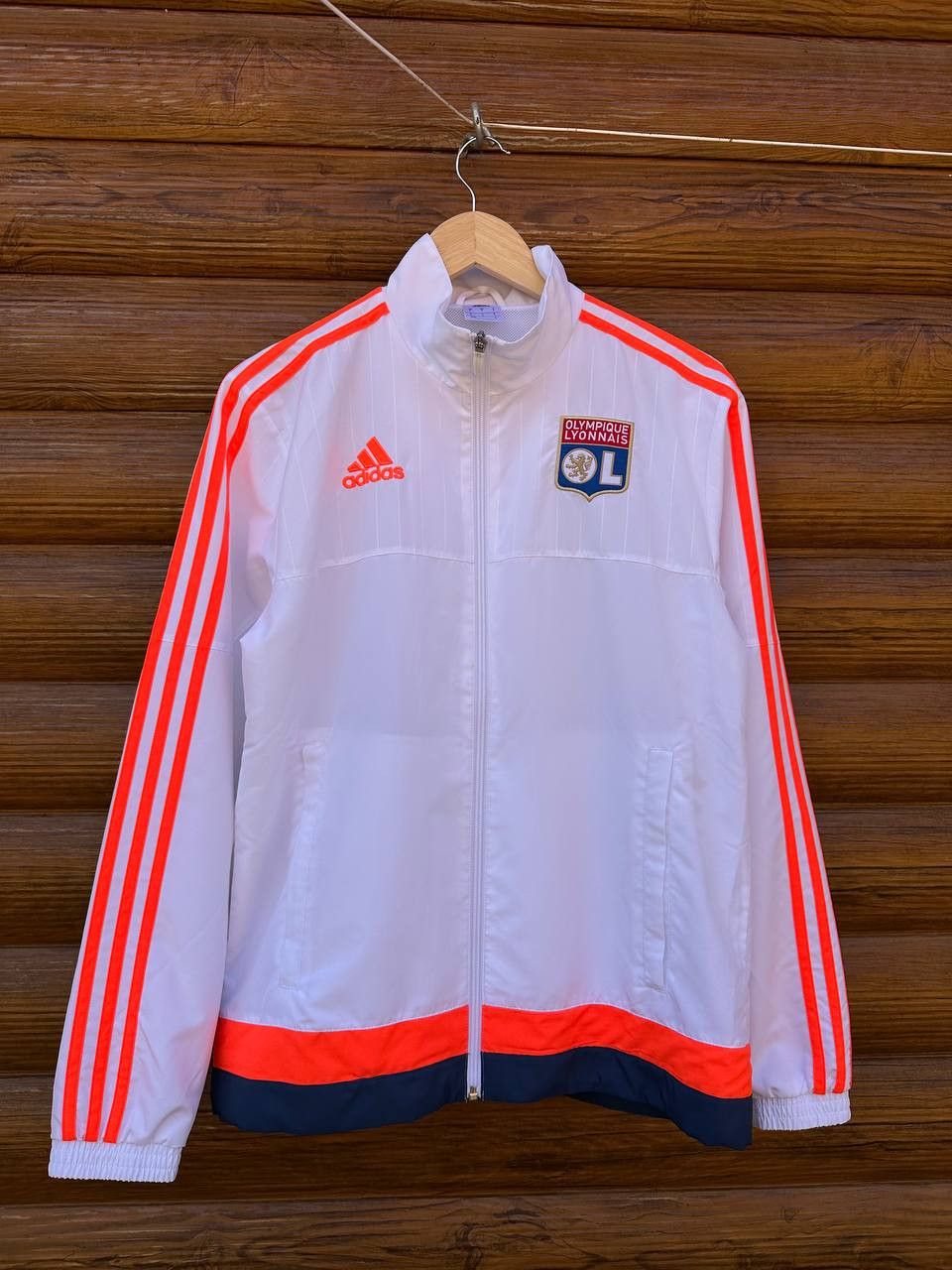 Adidas Adidas Olympique Lyonnais Football Jacket Soccer Track Size US S / EU 44-46 / 1 - 1 Thumbnail