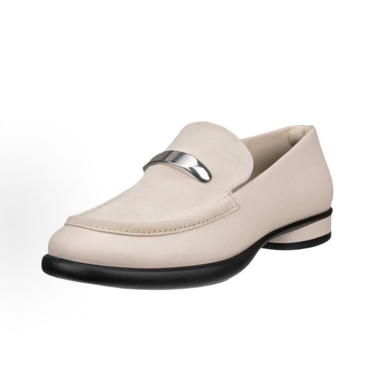 Ecco ECCO WOMEN'S 41 SCULPTED LX LIMESTONE BEIGE LEATHER LOAFER Size US 10 / IT 40 - 1 Thumbnail