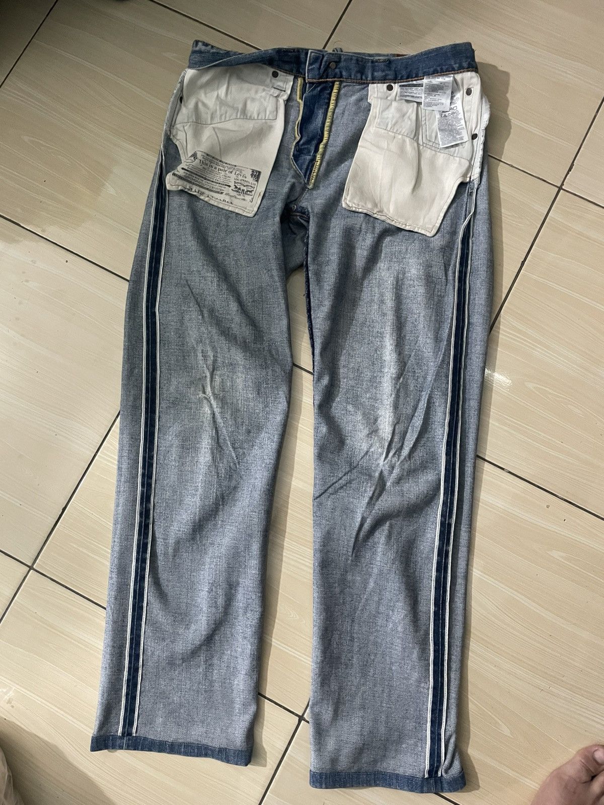 Levi's Vintage Clothing Levis selvedge Made in japan distressed Size US 33 - 16 Thumbnail