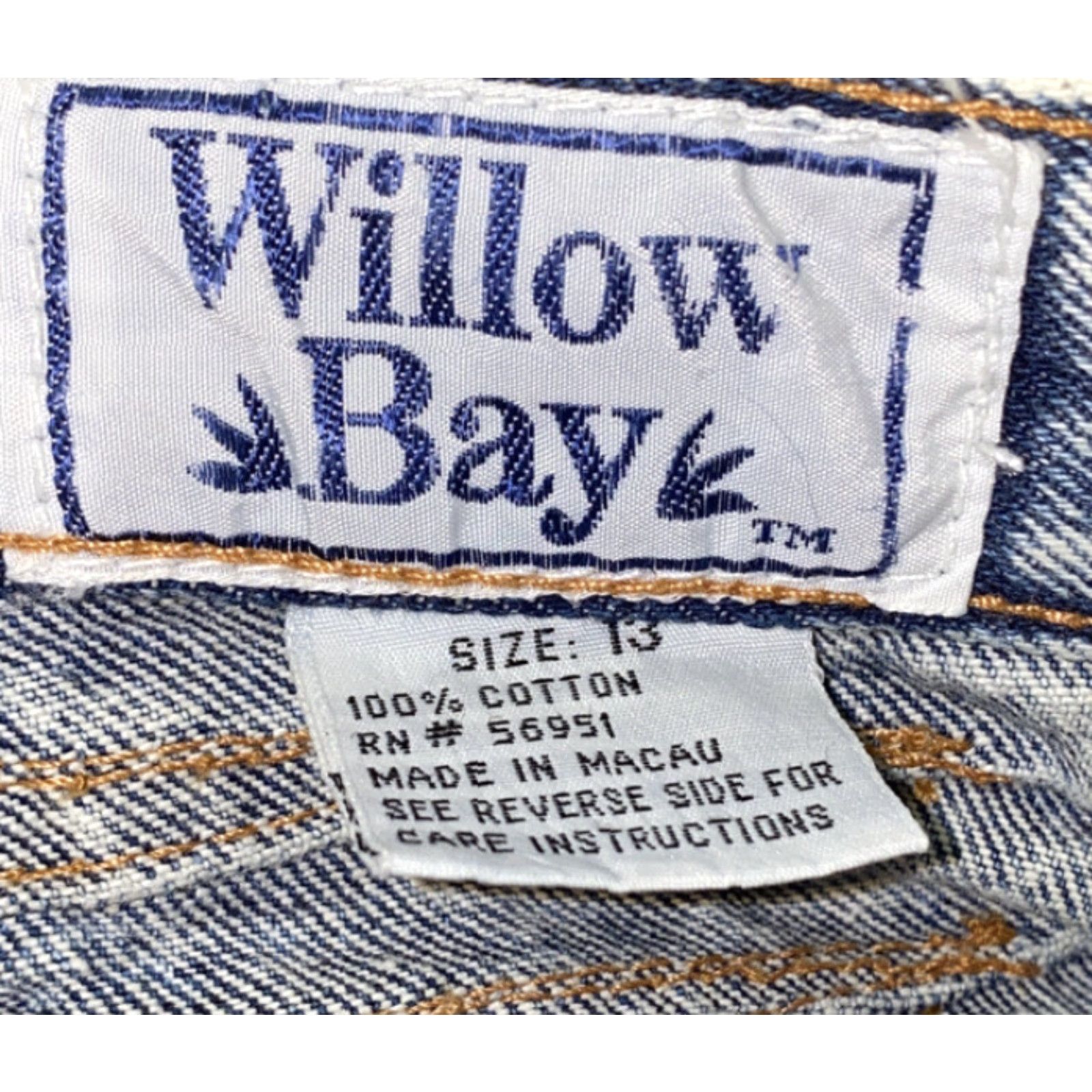 Vintage VINTAGE Willow Bay Womens Jeans Denim Zip Fly Acid Wash 29 In 30 In Blue Size 13 Regular Women Mens? Size 29" - 5 Thumbnail