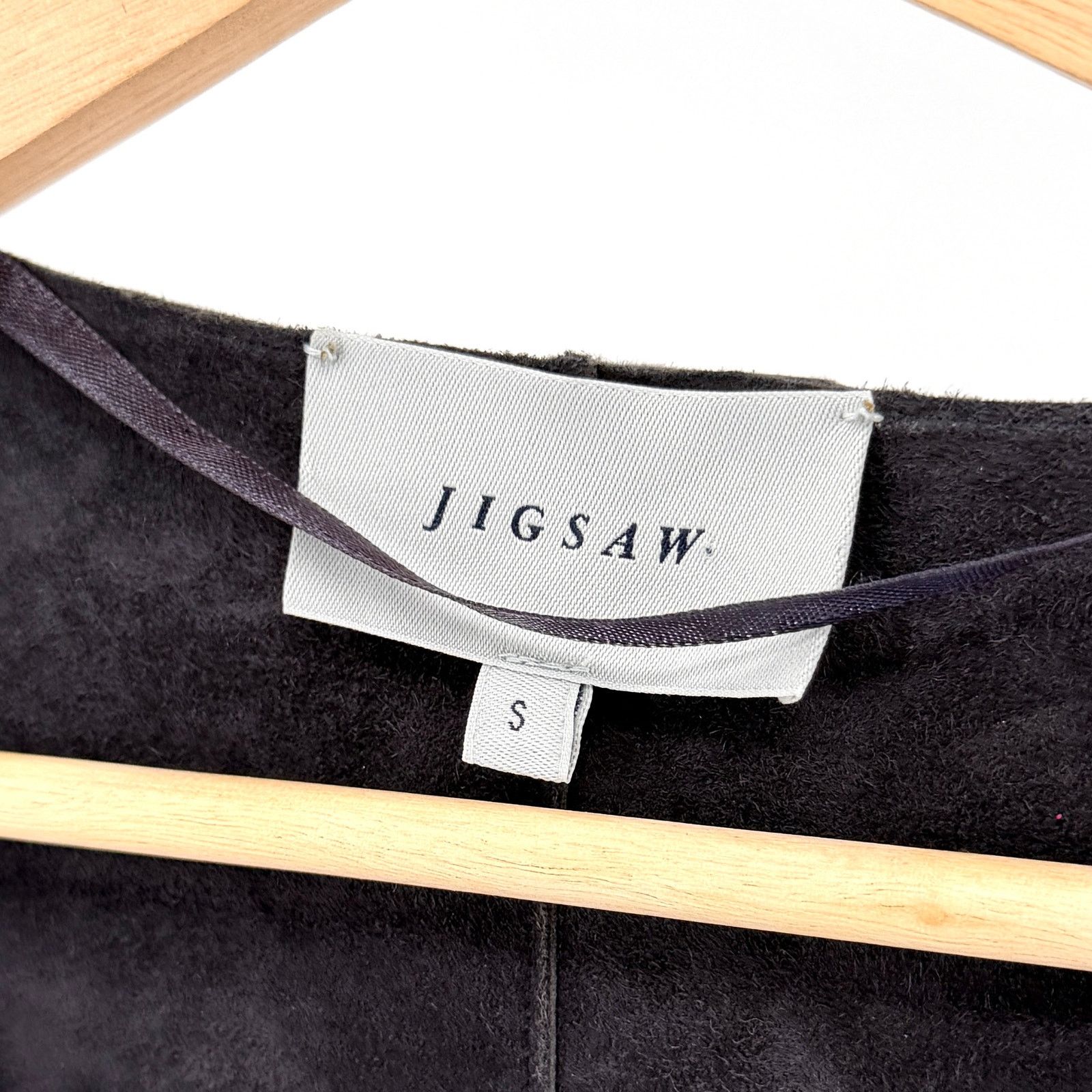 Jigsaw Gray Dark Charcoal Reversible Genuine Suede Fringe Jacket Size S / US 4 / IT 40 - 9 Thumbnail