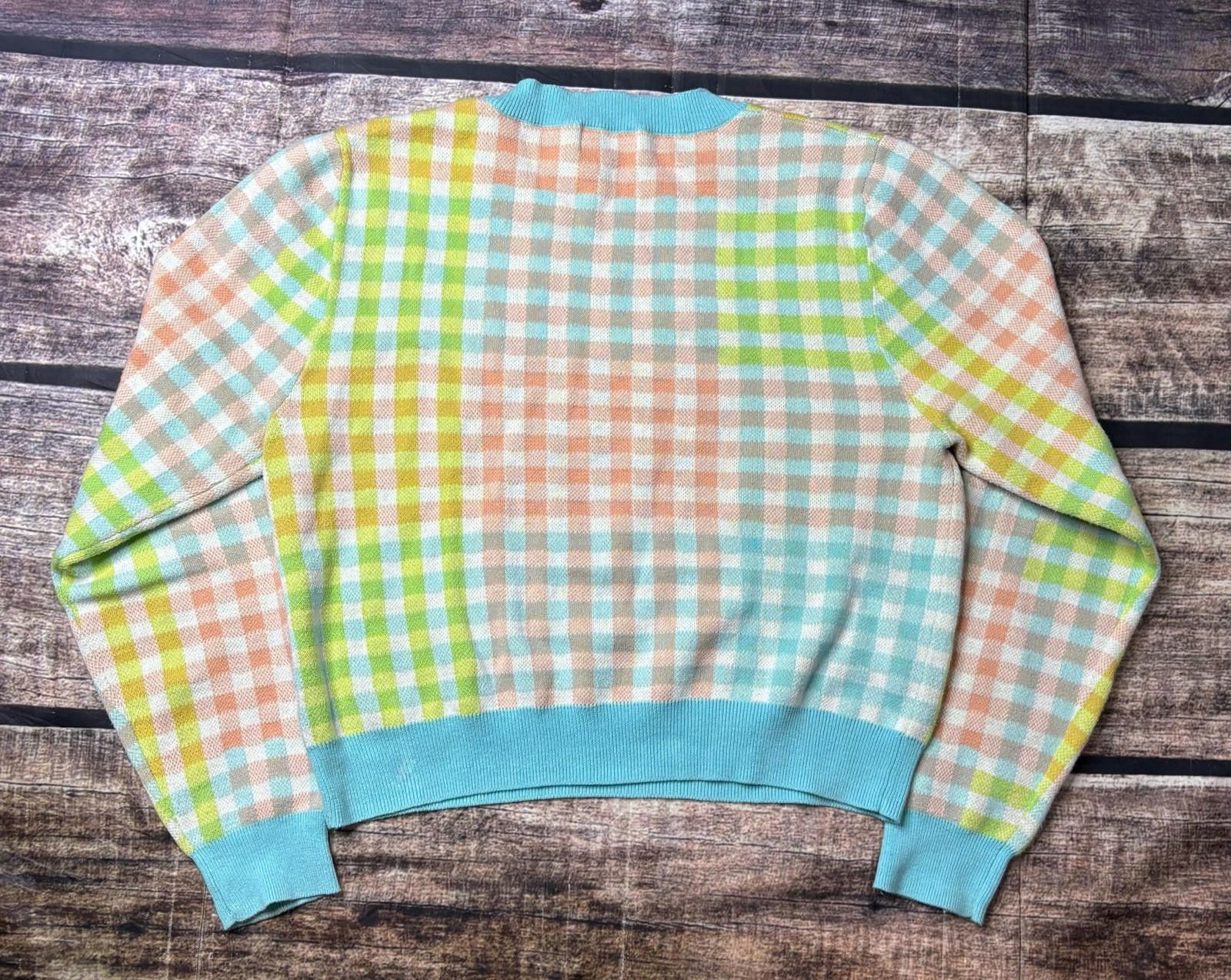 Other 27 Miles Sweater Women's Medium Cotton Colorblock Check Size M / US 6-8 / IT 42-44 - 3 Thumbnail