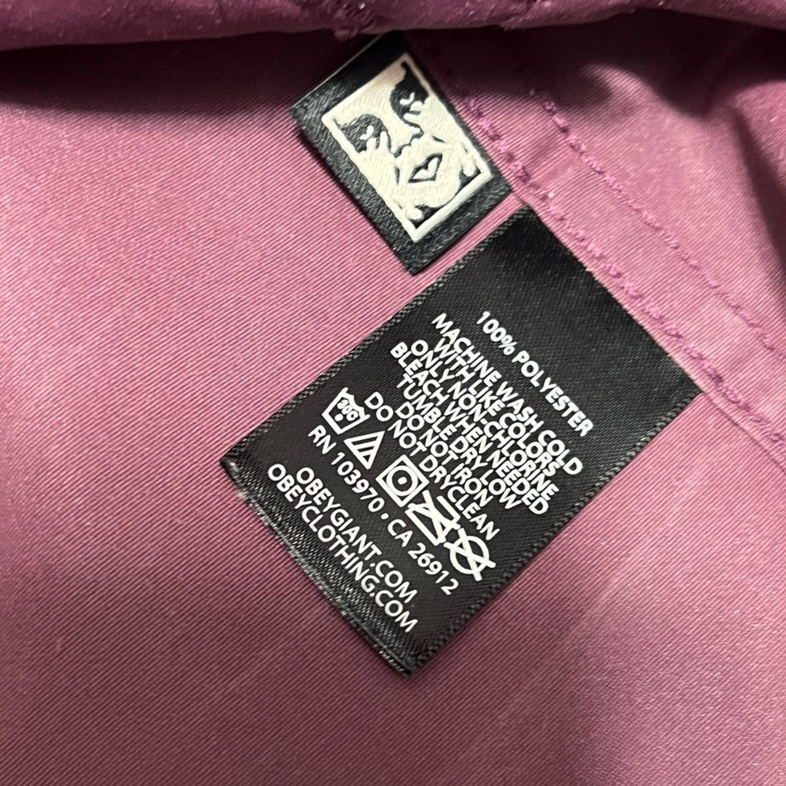 Obey Obey Anorak Windbreaker Jacket Caption II Maroon SMALL NWOT Size US S / EU 44-46 / 1 - 6 Thumbnail