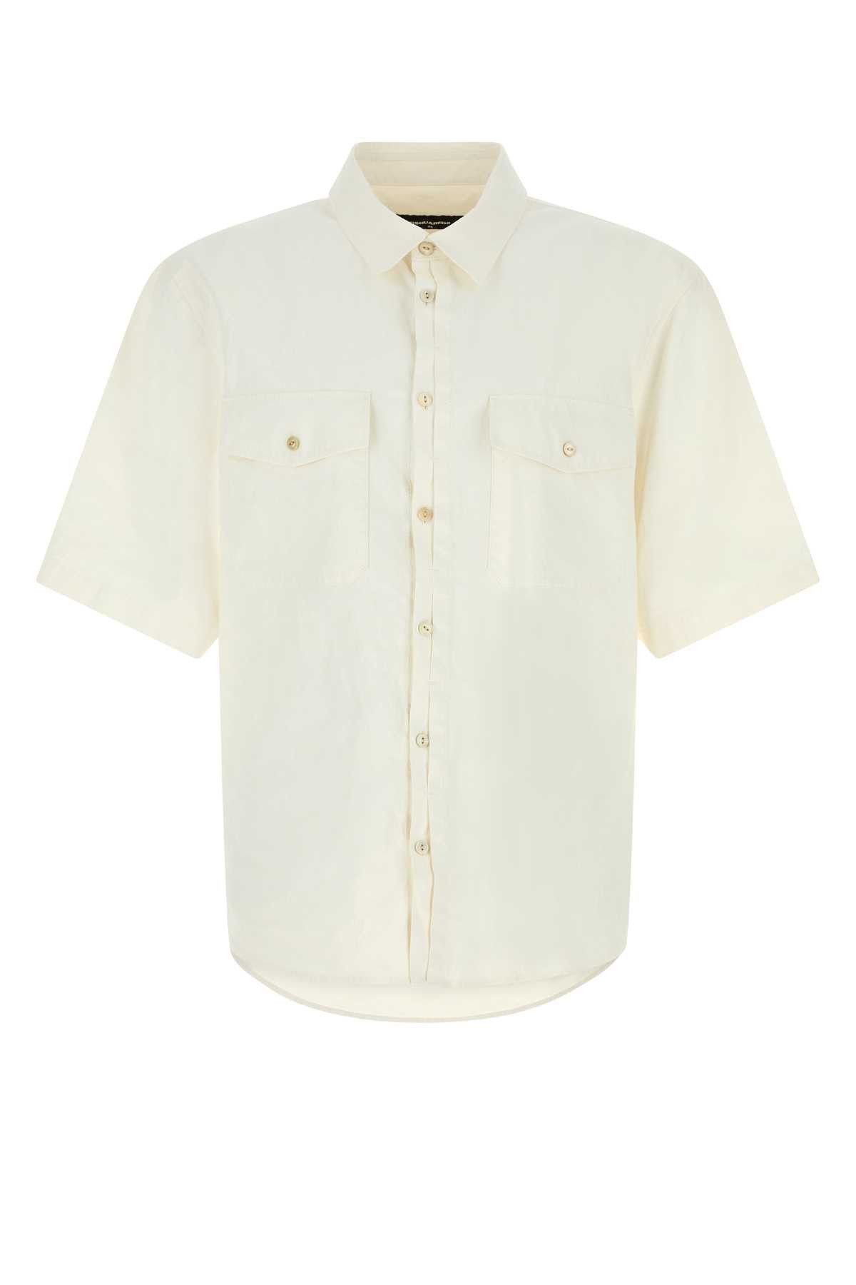 Dsquared2 White Linen Shirt Size US XXL / EU 58 / 5 - 1 Thumbnail