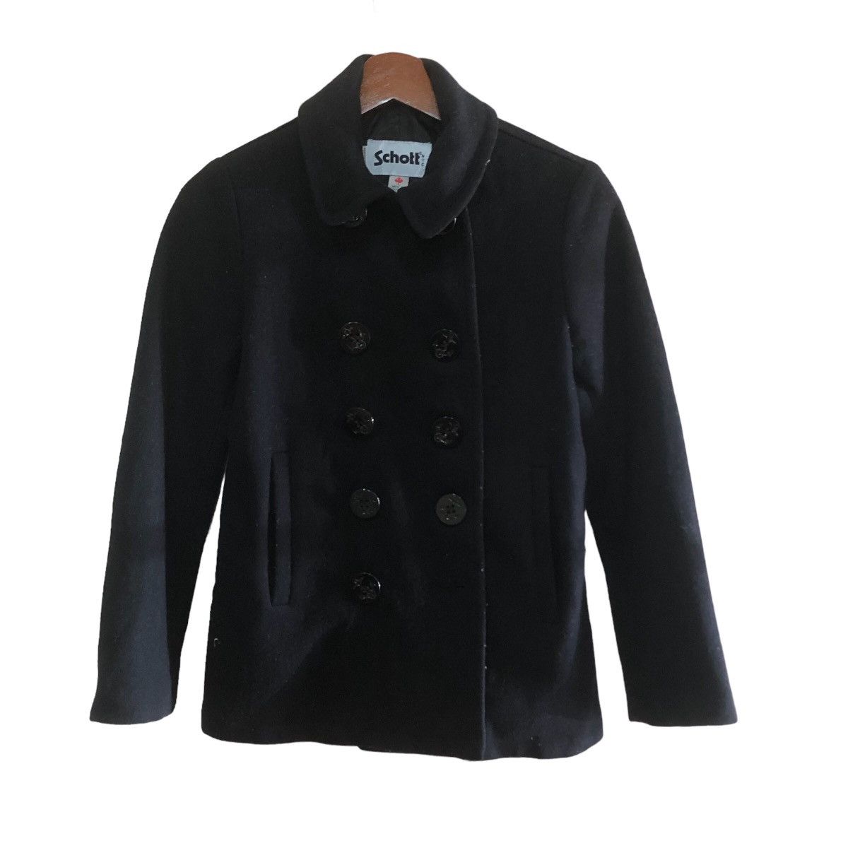 image of Schott Bros X Earth Wool Jacket in Black, Women's (Size Small)