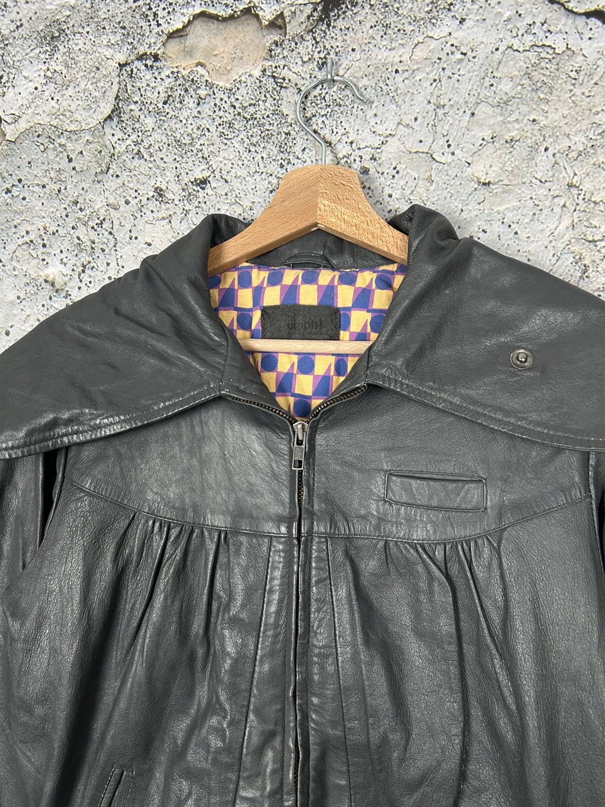 Genuine Leather Vintage Avantgarde Genuine Leather Jacket 90s Punk Grunge Size M / US 6-8 / IT 42-44 - 3 Thumbnail