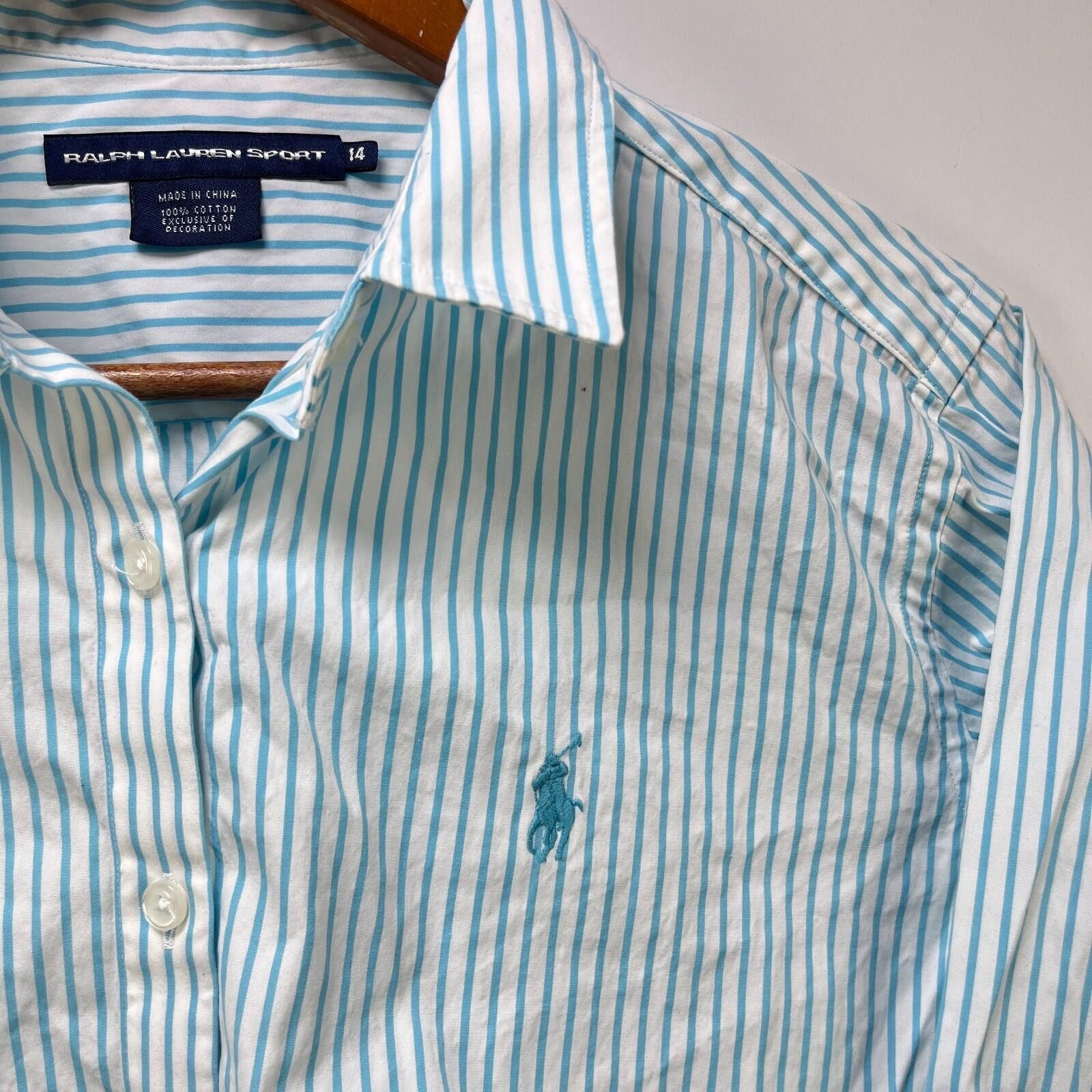 Polo Ralph Lauren Vintage Polo Ralph Lauren Pony Youth Button Up Shirt 14 Size ONE SIZE - 3 Thumbnail