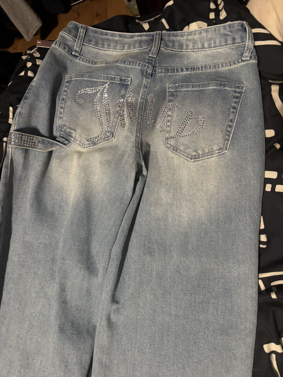 Juicy Couture Juicy Couture low-rise jeans w rhinestone detail Size 30" / US 8 / IT 44 - 2 Thumbnail