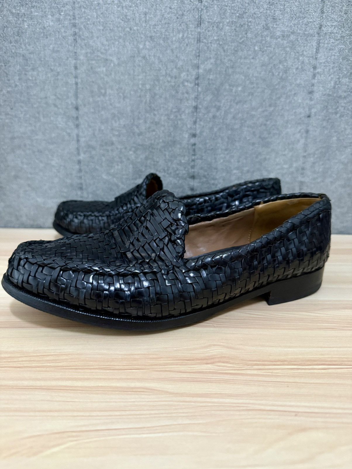 Yves Saint Laurent Yves saint laurent Black Woven Leathers loafers Size US 7 / EU 40 - 7 Thumbnail
