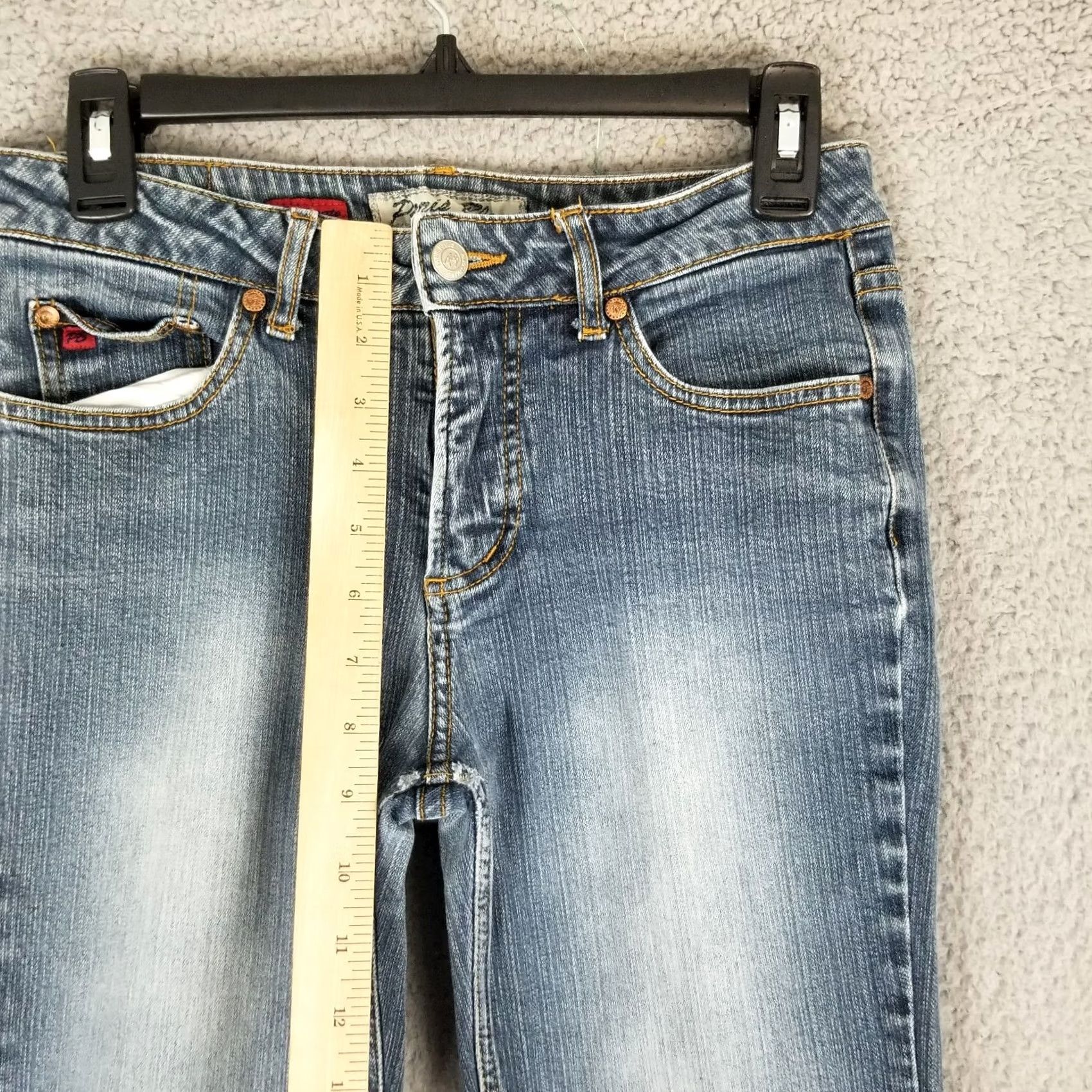 Vintage Paris Blues Jeans Womens 7 Bootcut Jeans Blue Cotton Blend Spandex Denim Flare Low Rise 7 Soulmate Size 28" / US 6 / IT 42 - 4 Thumbnail