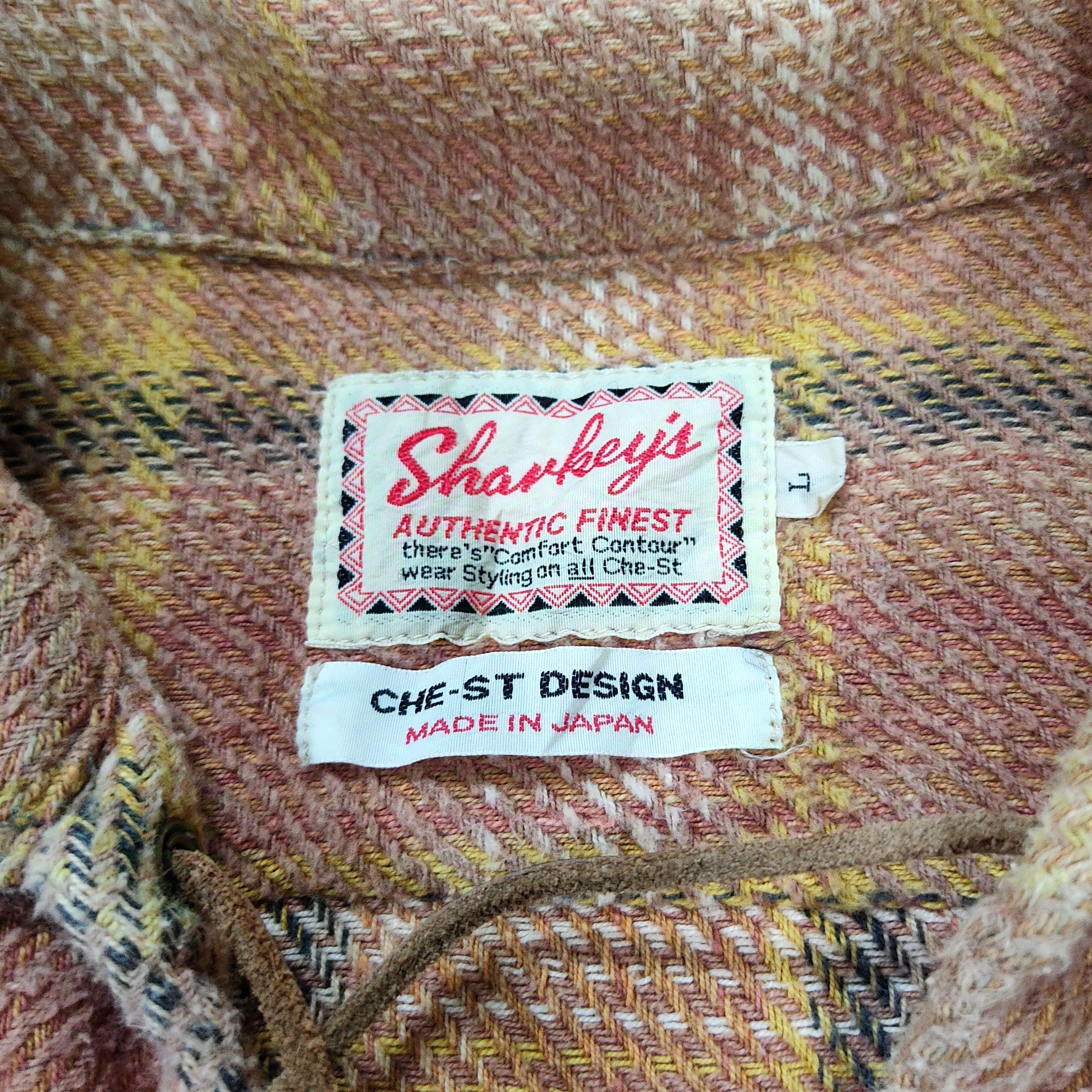 Japanese Brand Sharkey's Che-st Plaid Lace Pull-Over Flannel Shirts Size US L / EU 52-54 / 3 - 8 Thumbnail
