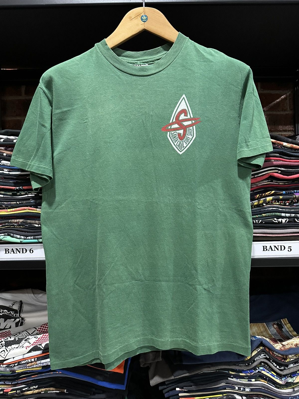 Santa Cruz Skateboards Vintage 90s Santa Cruz Surf Shop Skatesurf Faded Tee Size US M / EU 48-50 / 2 - 2 Thumbnail