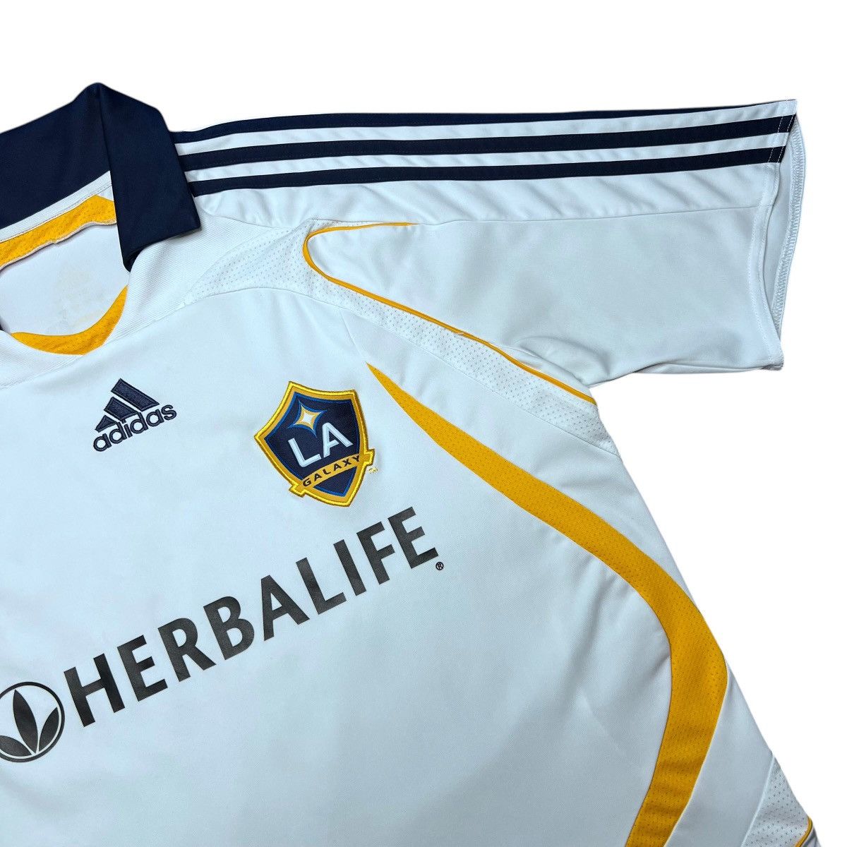 Adidas 2007 LA Galaxy David Beckham Adidas Soccer Football Jersey Size US L / EU 52-54 / 3 - 10 Thumbnail