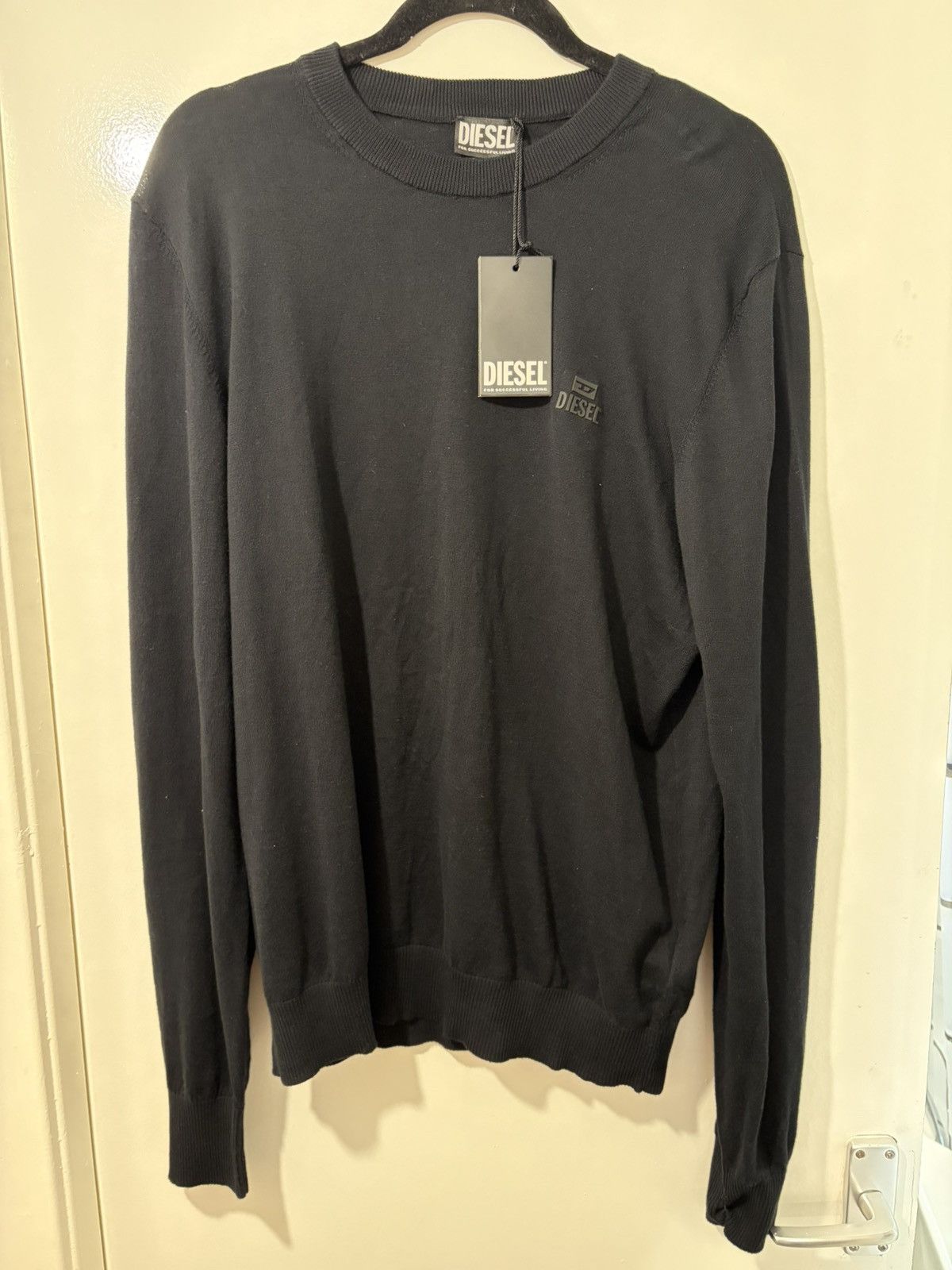 Diesel Diesel Black Crewneck Sweater – New with Tags Size US L / EU 52-54 / 3 - 1 Thumbnail