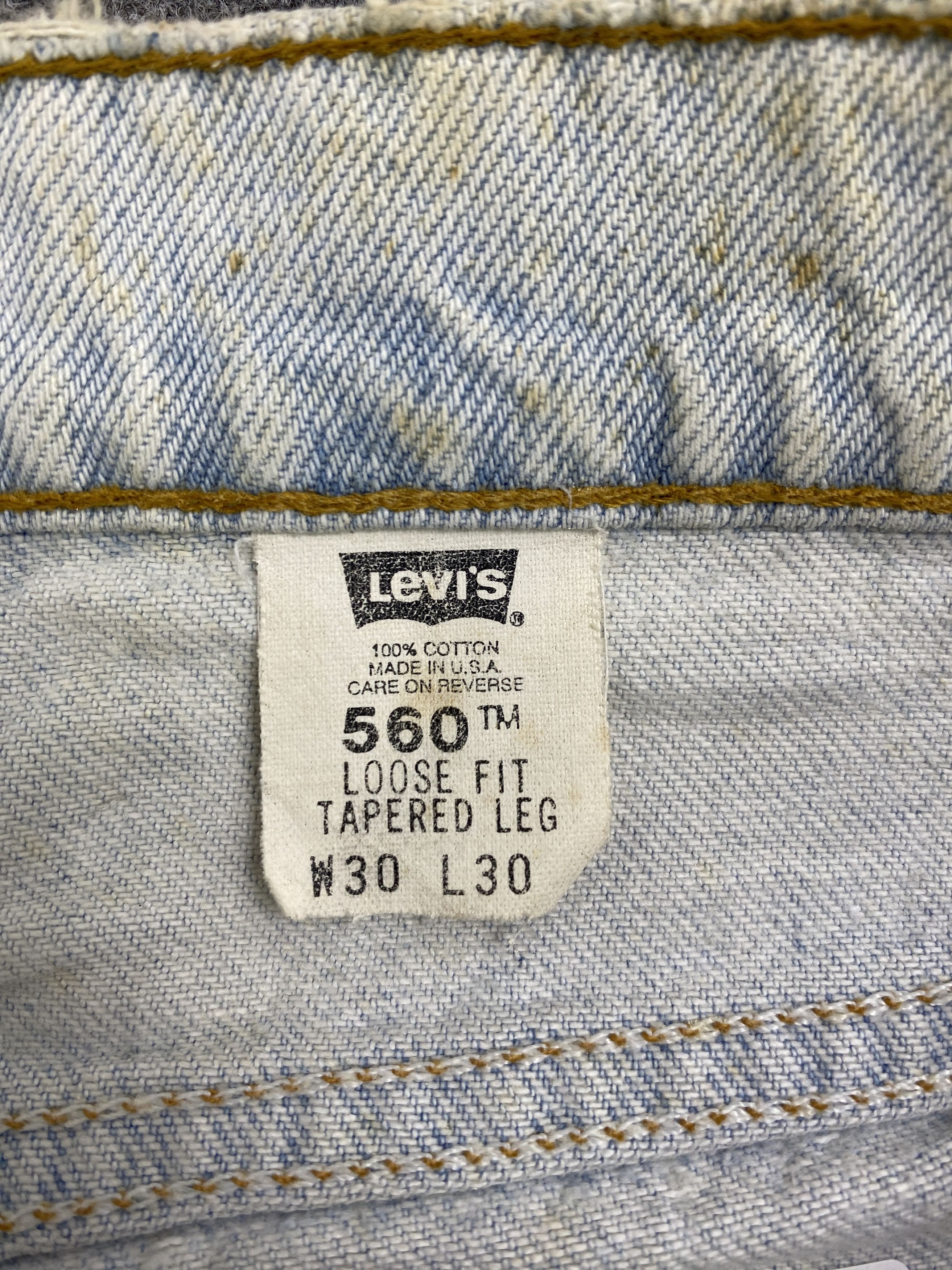 Levi's × Vintage Light Washed Vintage 90s Levis 560 Orange Tabs Jeans Size US 29 - 6 Thumbnail