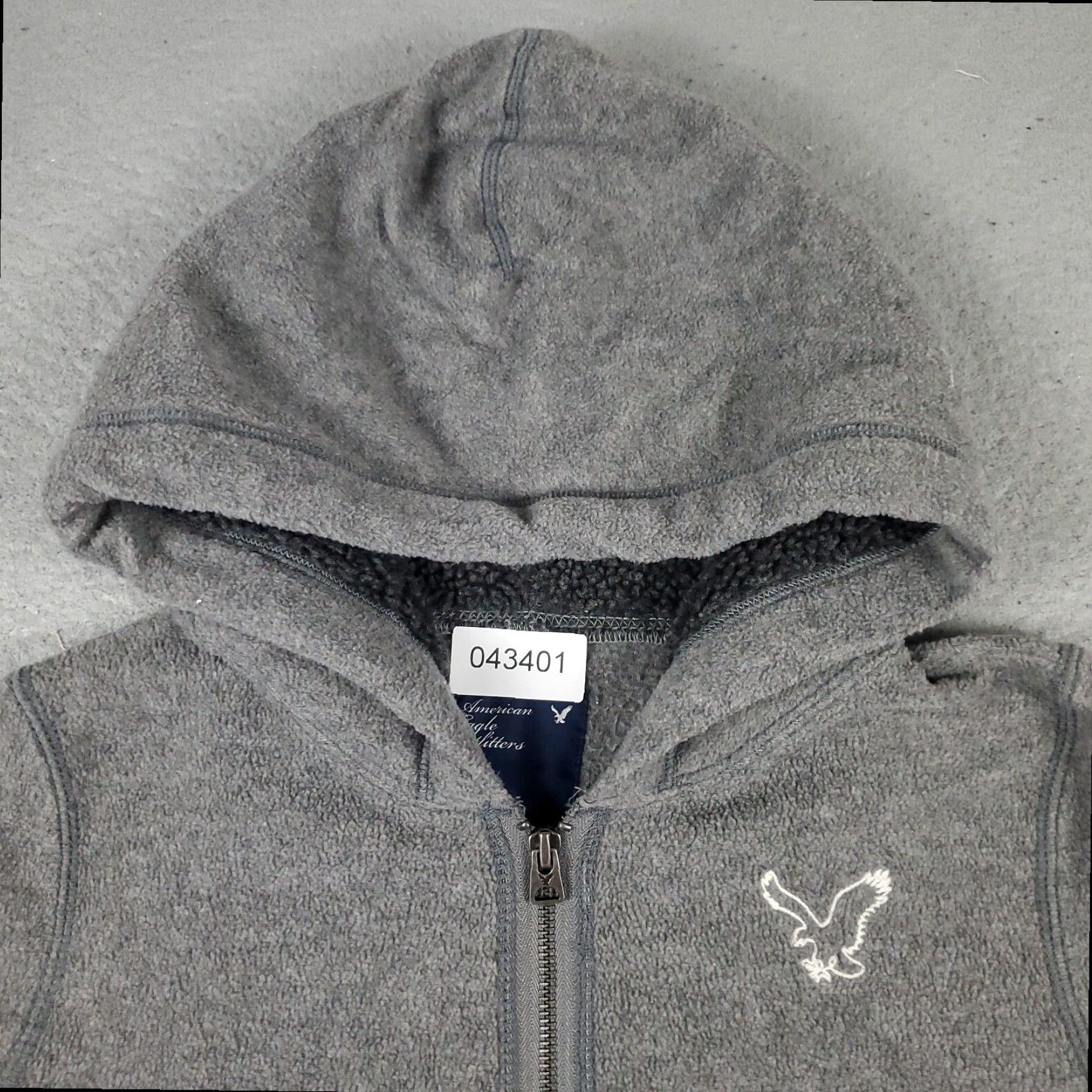 American Eagle Outfitters American Eagle Womens Medium Gray Full Zip Hoodie Sweatshirt Size M / US 6-8 / IT 42-44 - 2 Thumbnail