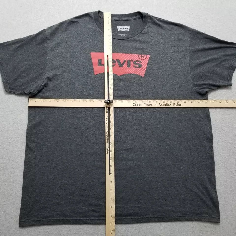 Levi's Levis Shirt Mens 2XL Gray Short Sleeve Crew Neck Size US XXL / EU 58 / 5 - 8 Thumbnail