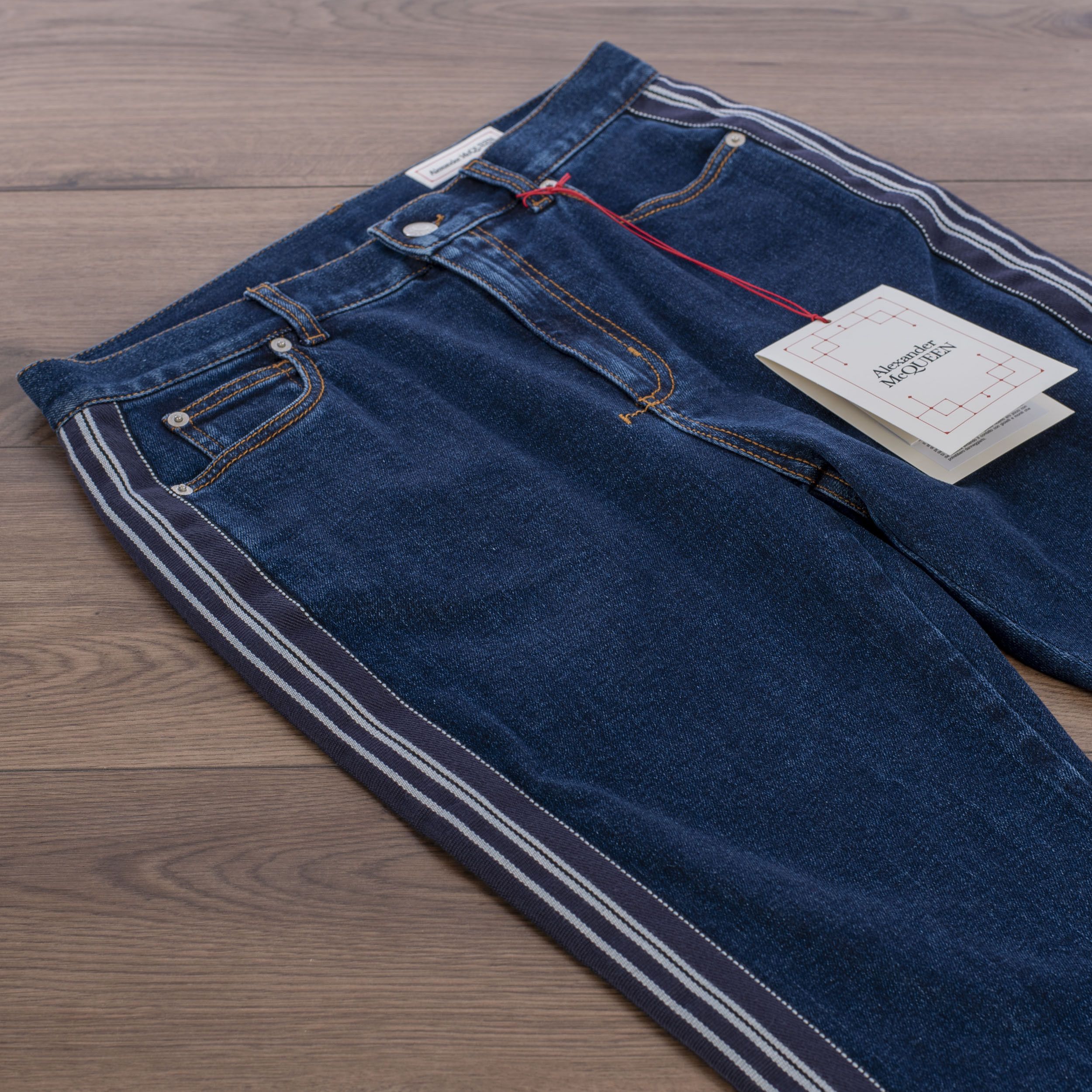 Alexander McQueen Indigo Blue Fitted Denim Trousers In Vintage Wash Indigo Size 34" / US 12 / IT 48 - 12 Thumbnail