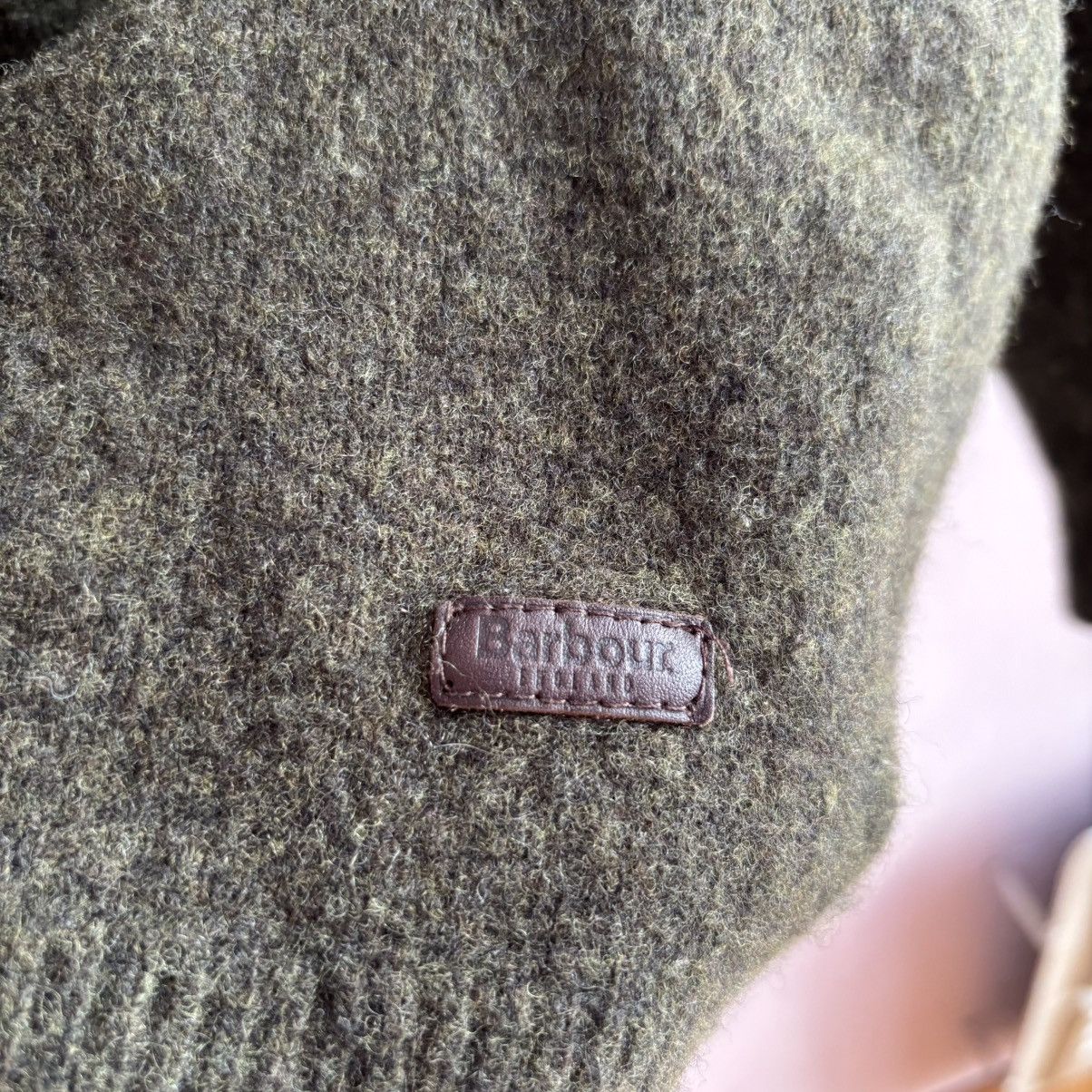 Barbour Vintage Barbour Essential Half Zip Wool Sweater Olive Green Size US M / EU 48-50 / 2 - 9 Thumbnail