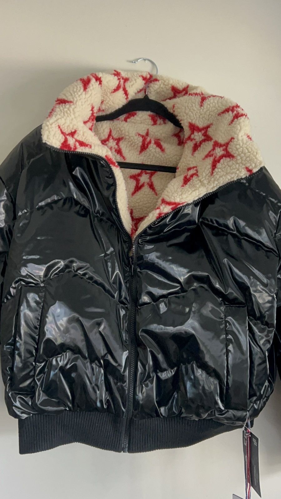 Perfect Moment Reversible Metallic Black Shearling Jacket Size L / US 10 / IT 46 - 3 Thumbnail
