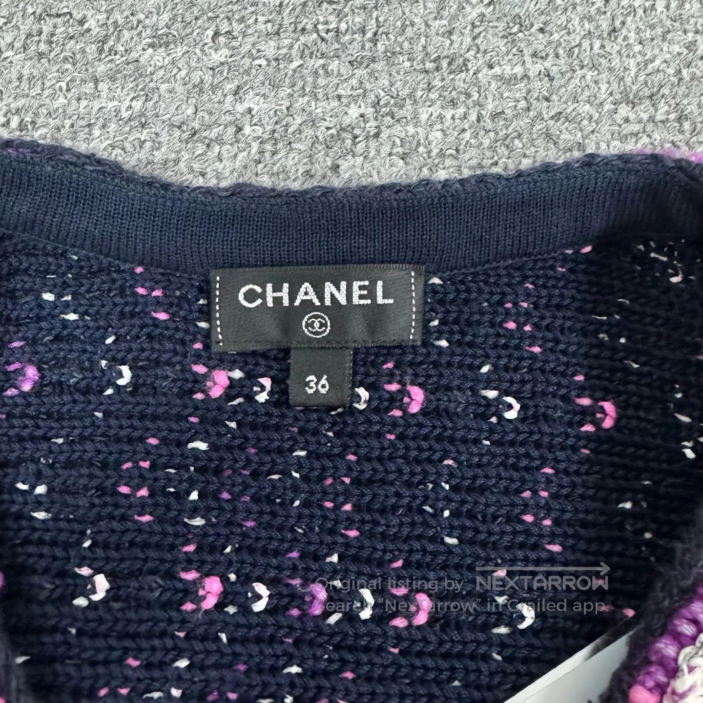 Chanel Chanel Wavy pattern woolen fabric Medium-length straight-c Size S / US 4 / IT 40 - 5 Thumbnail