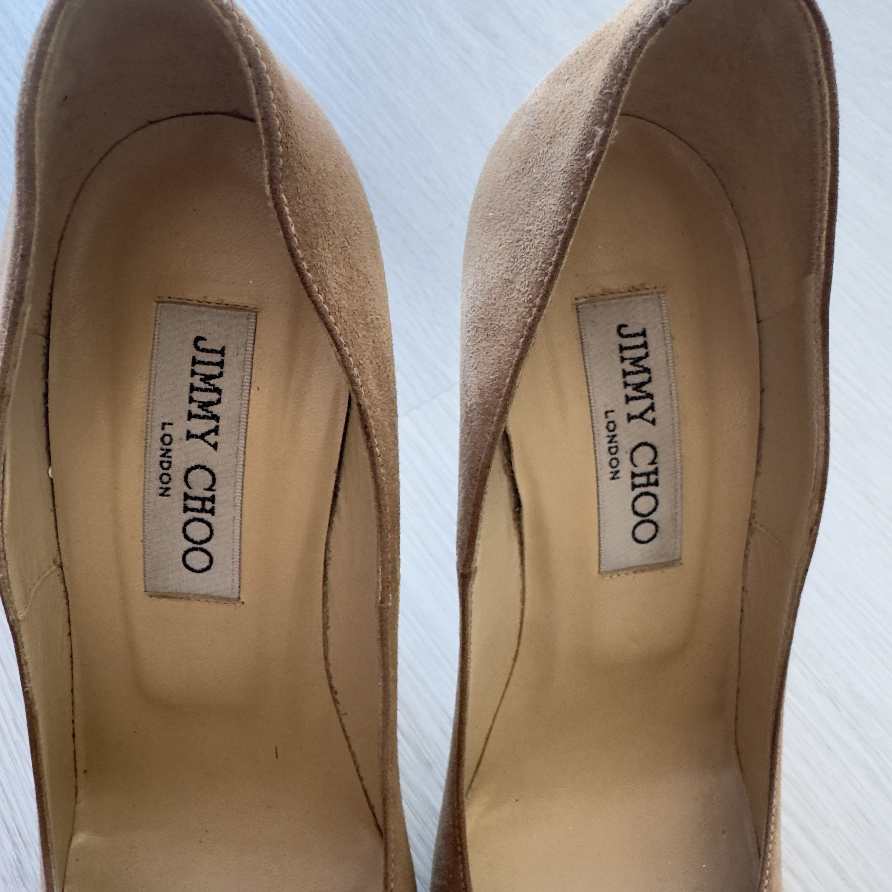 Jimmy Choo Jimmy Choo Suede Pumps with Rhinestone Heel Shoes Size US 7.5 / IT 37.5 - 4 Thumbnail