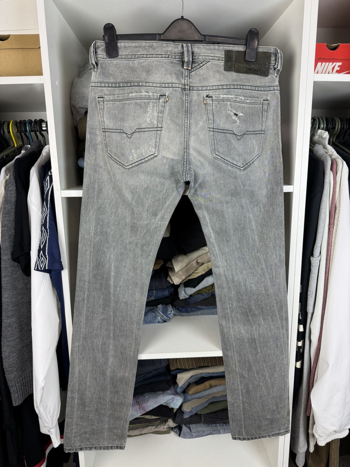 Diesel Diesel Thavar Distressed Denim Jeans Slim-Skinny Size US 31 - 15 Thumbnail