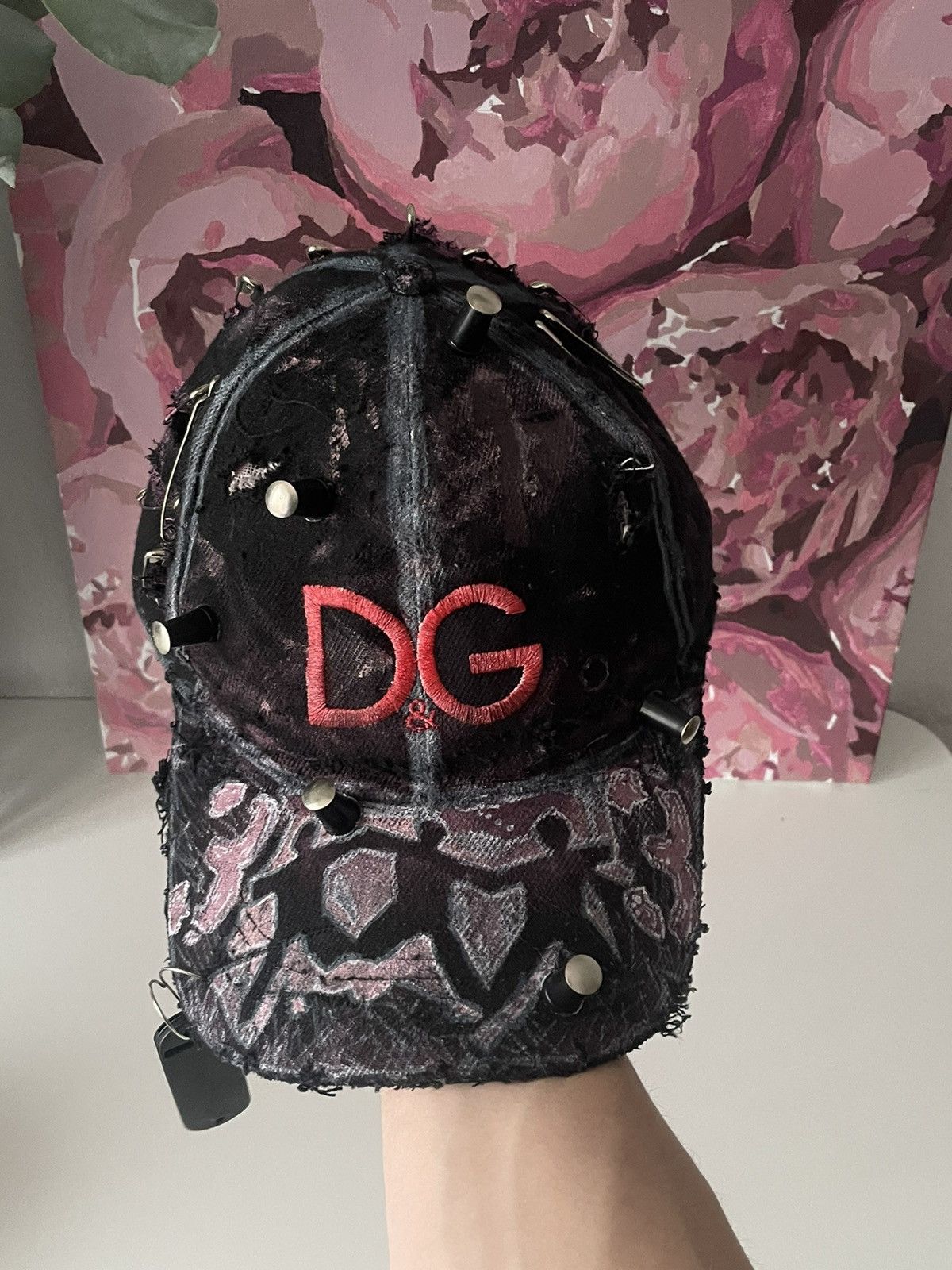 Other Avant Garde D&G Cap Custom Pin 90’s VTG Distressed Fade Pink Size ONE SIZE - 4 Thumbnail