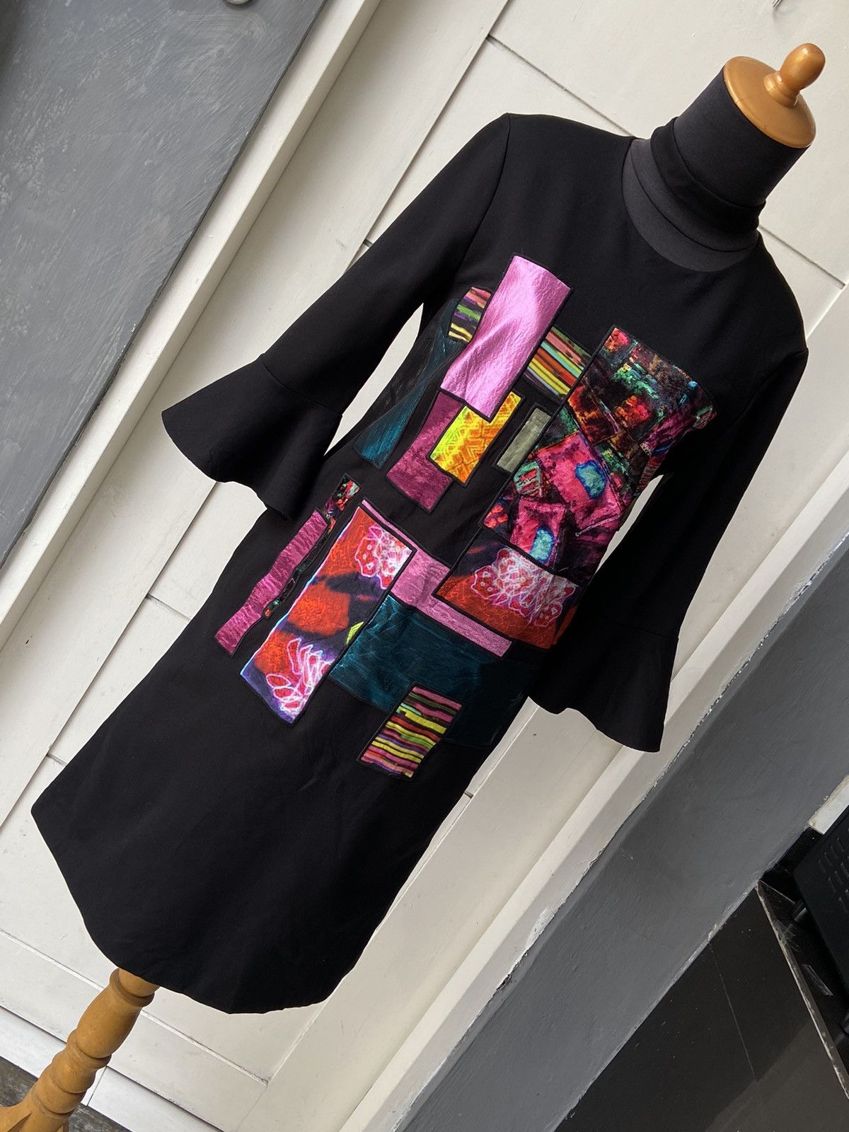 Vivienne Tam VIVIENNE TAM Black Motive Dress Size XS / US 0-2 / IT 36-38 - 16 Thumbnail