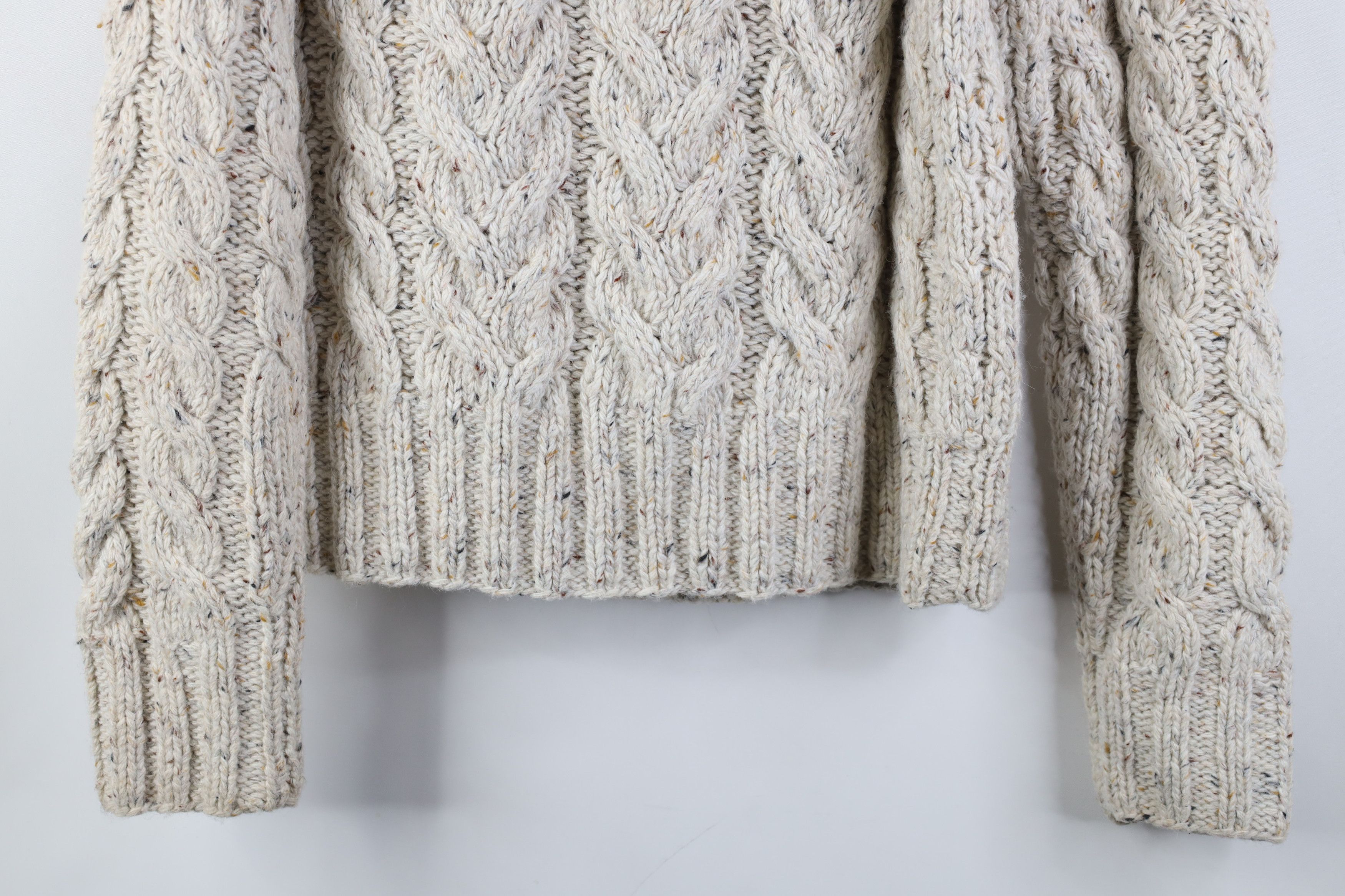 Vintage Vintage 90s Wool Blend Chunky Fisherman Turtleneck Sweater Size S / US 4 / IT 40 - 9 Thumbnail