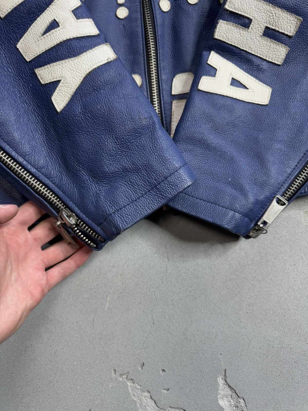Other VINTAGE RACING LEATHER JACKET V/46 VALENTINO ROSSI STYLE Size US XXL / EU 58 / 5 - 9 Thumbnail