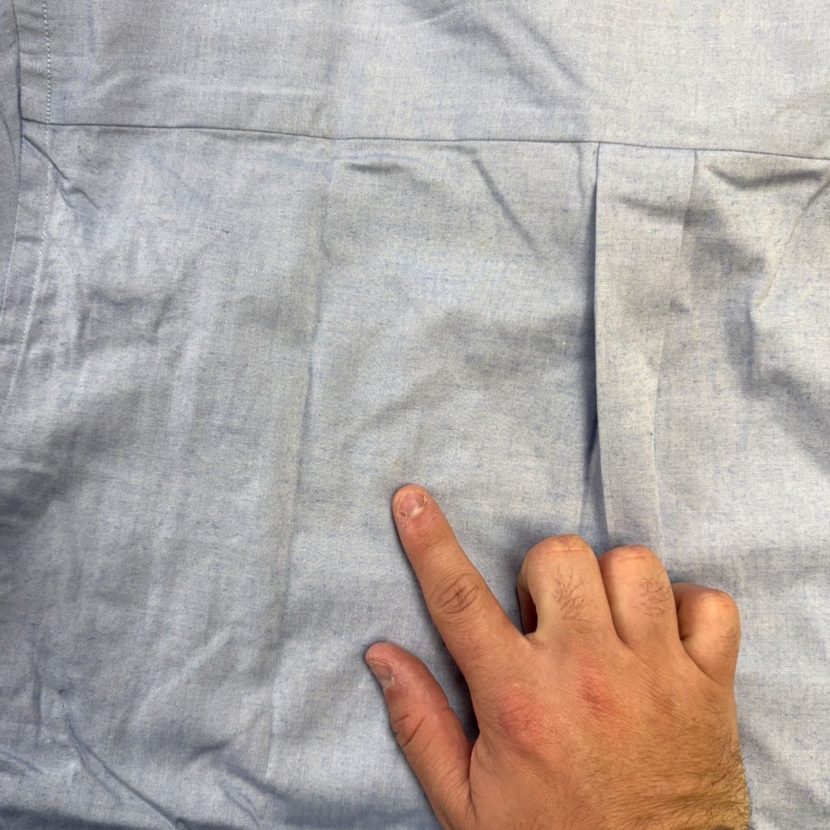 Chaps Chaps Shirt Mens 15.5 Blue Cotton Oxford Button Down 90s VTG Classic Dress Shirt Size US L / EU 52-54 / 3 - 7 Thumbnail