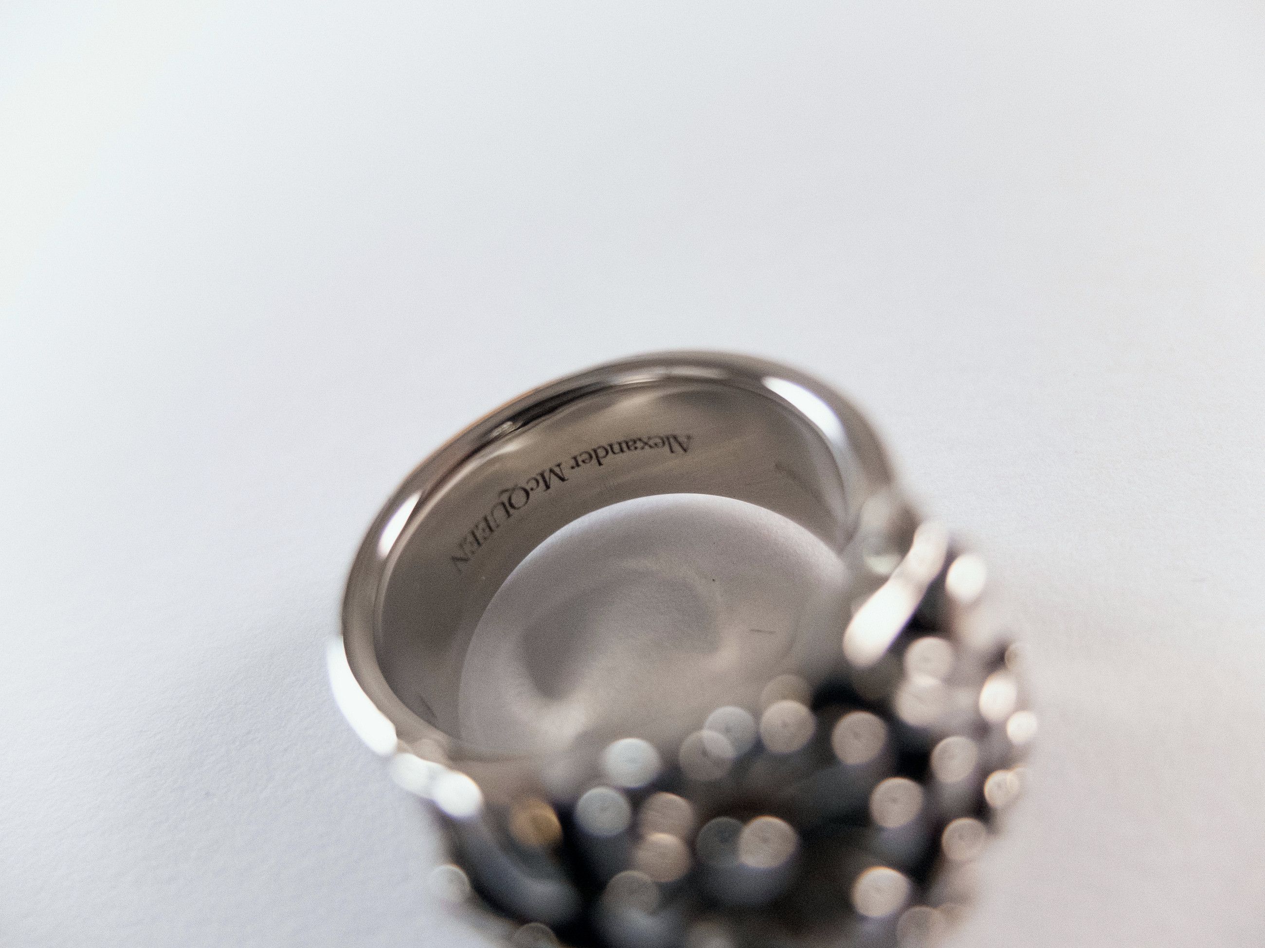 Alexander McQueen ALEXANDER MCQUEEN silver tone metal Floral Skull ring 9 19 q Size ONE SIZE - 9 Thumbnail