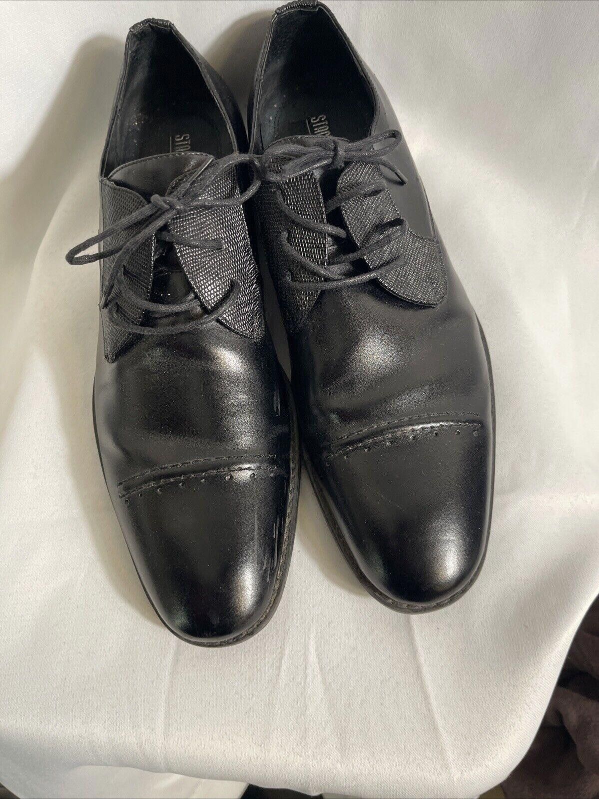 Stacy Adams Stacy Adams Men's Dress Shoes Oxford Black Leather Size 11 Size US 11 / EU 44 - 1 Thumbnail