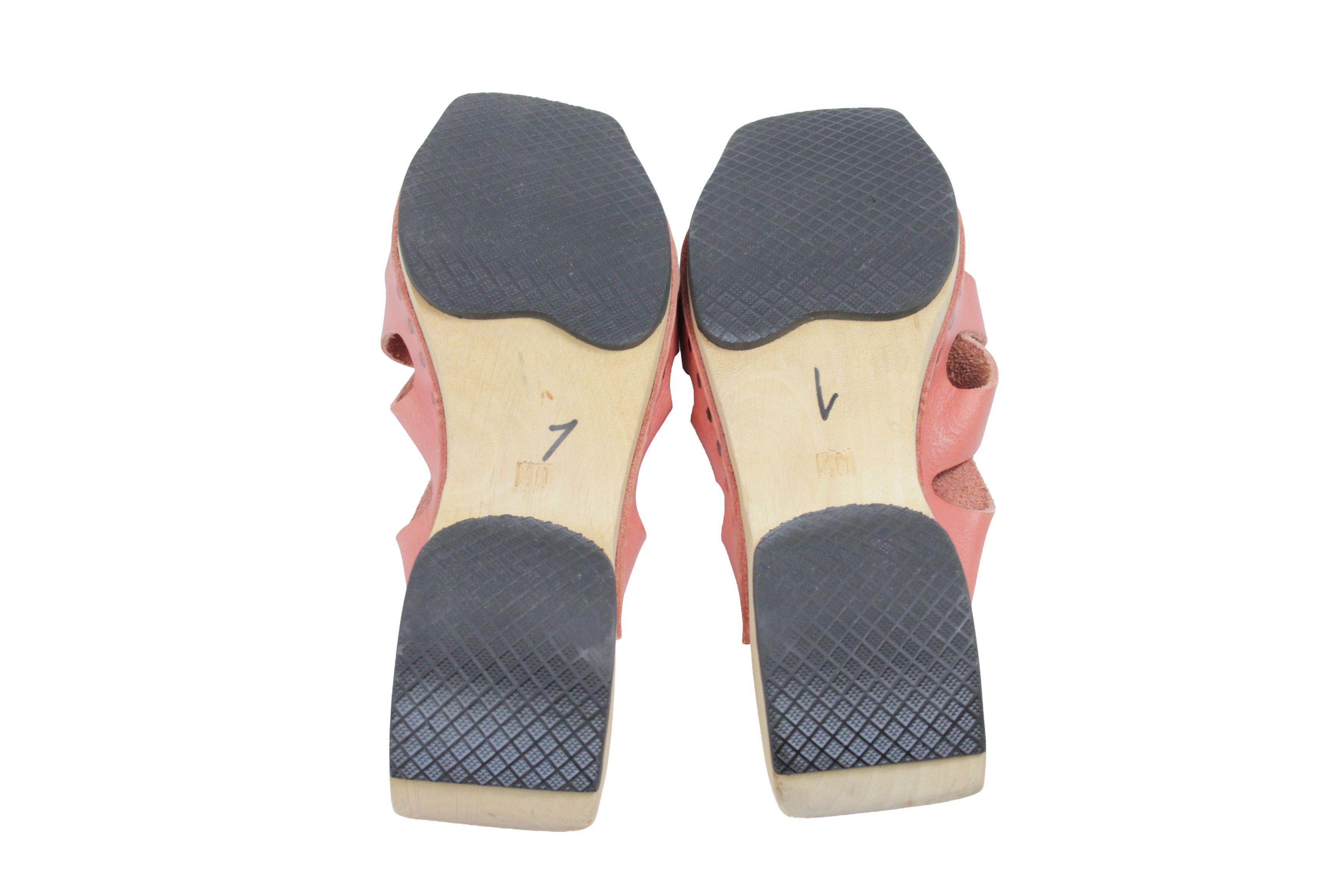 Trippen Leather Wood Sabo Avant Garde Sandals Size US 10 / IT 40 - 9 Thumbnail