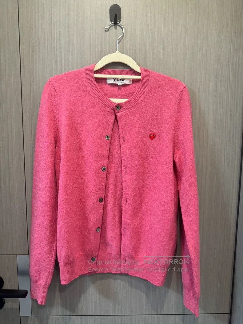 Other Comme Des Garcons Fuchsia wool knit cardigan Size M / US 6-8 / IT 42-44 - 2 Thumbnail