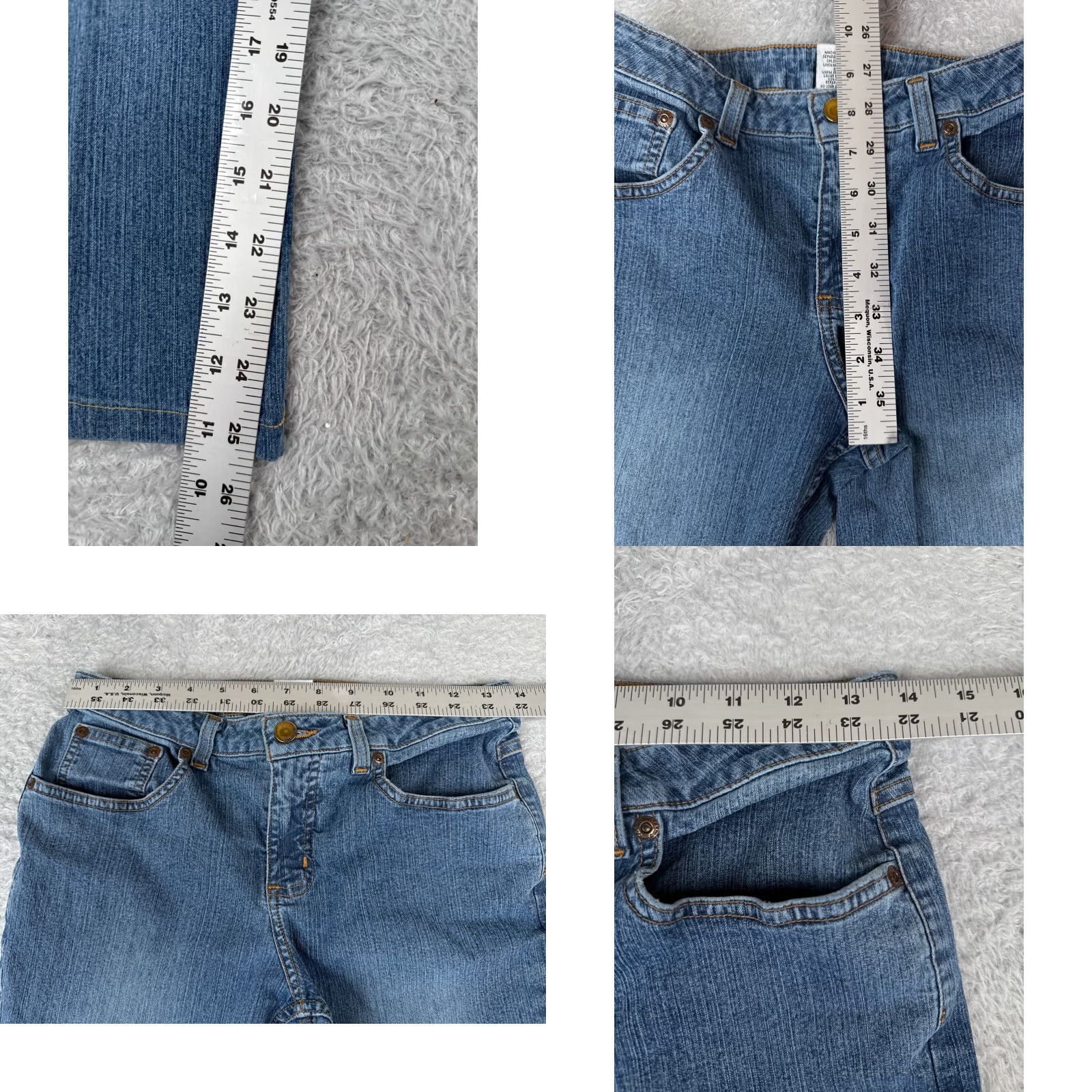 Mossimo Mossimo Premium Jeans Womens 6 Blue Denim Bootcut Mid Rise Cotton Blend 28x25 Size 28" / US 6 / IT 42 - 8 Thumbnail