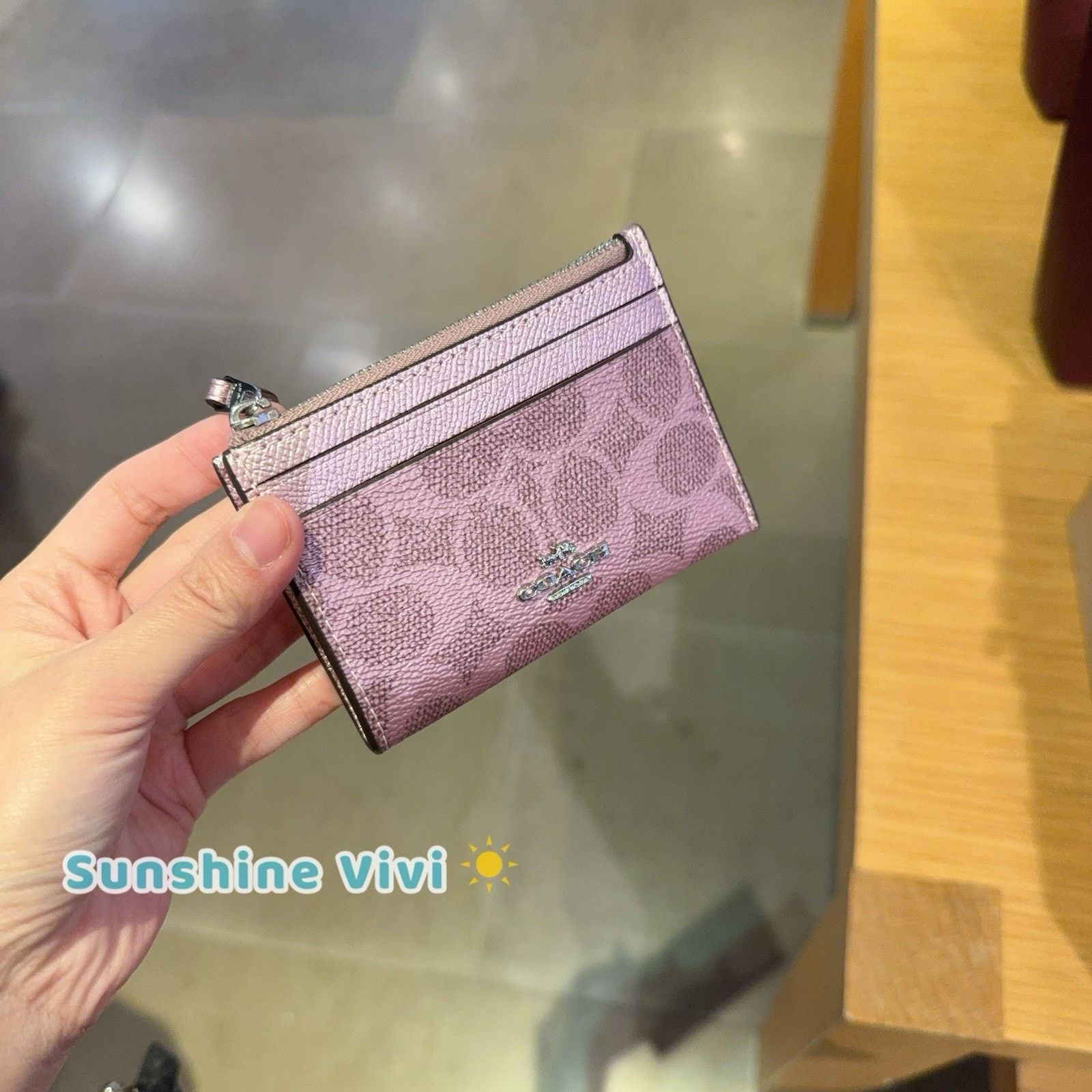 Coach NWT Coach Mini Skinny Id Case Canvas CCS50 Pink Rose Size ONE SIZE - 1 Thumbnail