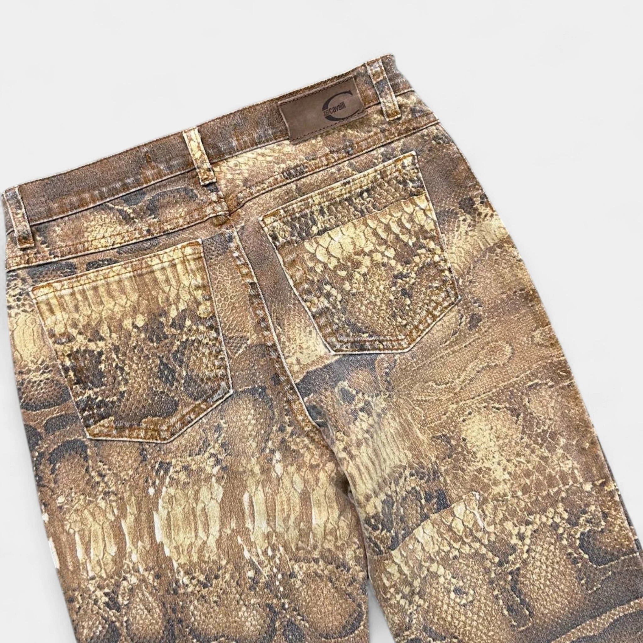 Roberto Cavalli Just Cavalli 2000s Snakeskin Pattern Pants Size 27" / US 4 / IT 40 - 5 Thumbnail