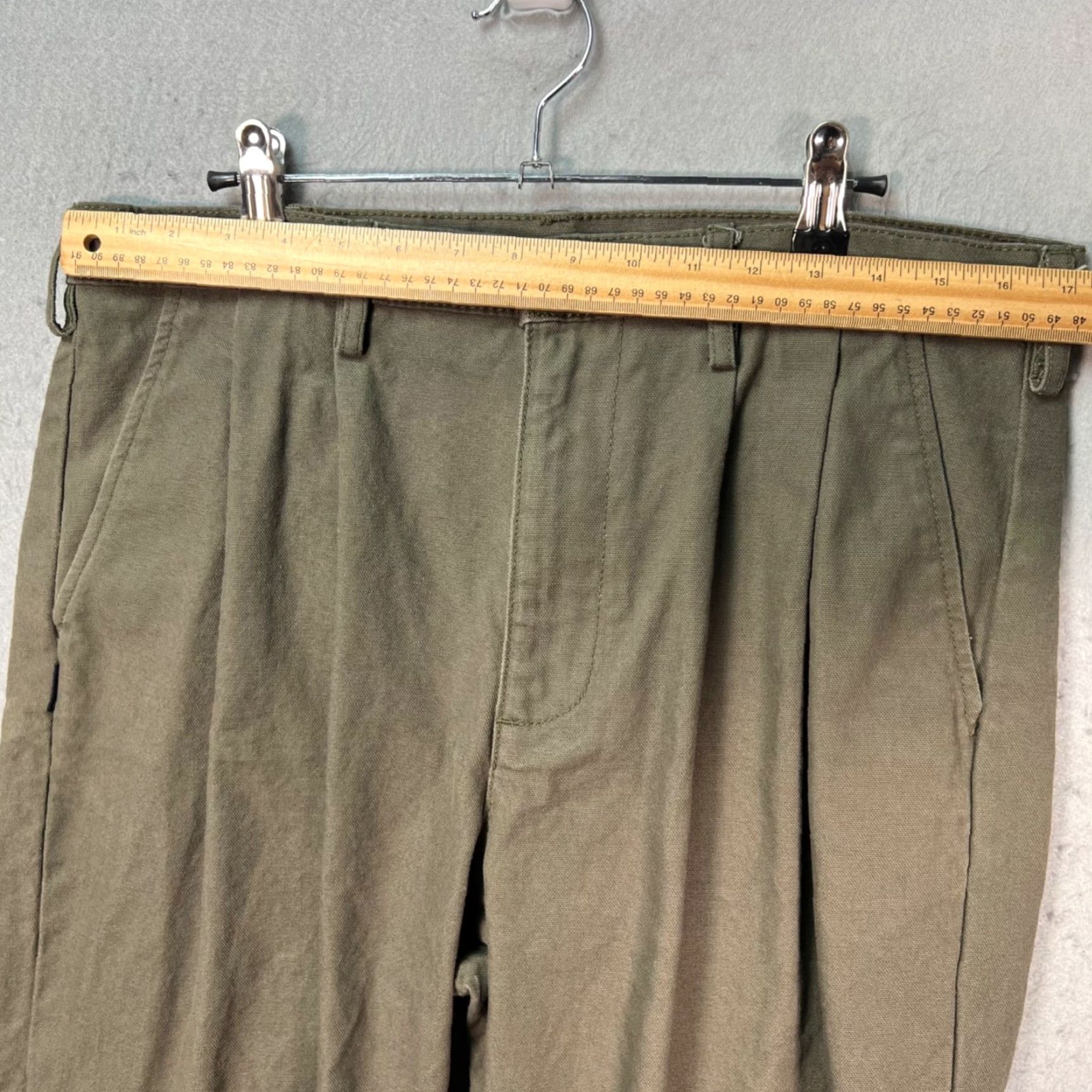 Freshjive Freshjive Mens 34 Olive Green Avenues Chino Pants Made In USA 100% Cotton Size US 34 / EU 50 - 5 Thumbnail