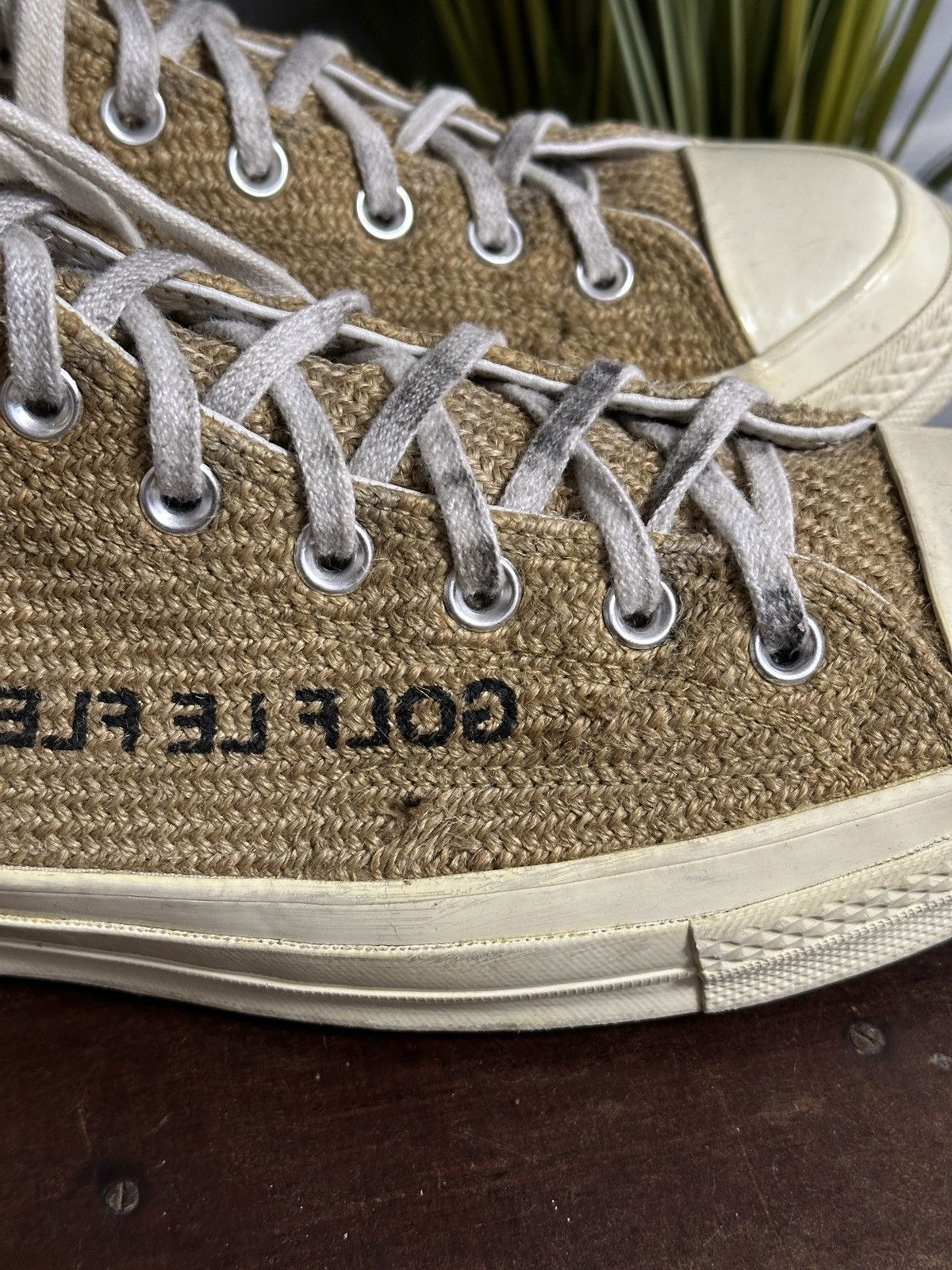 Converse × Golf le Fleur Rare Hi Top Sneaker Gold Le Fleur x Converae Size 45(11) Size US 11 / EU 44 - 12 Thumbnail