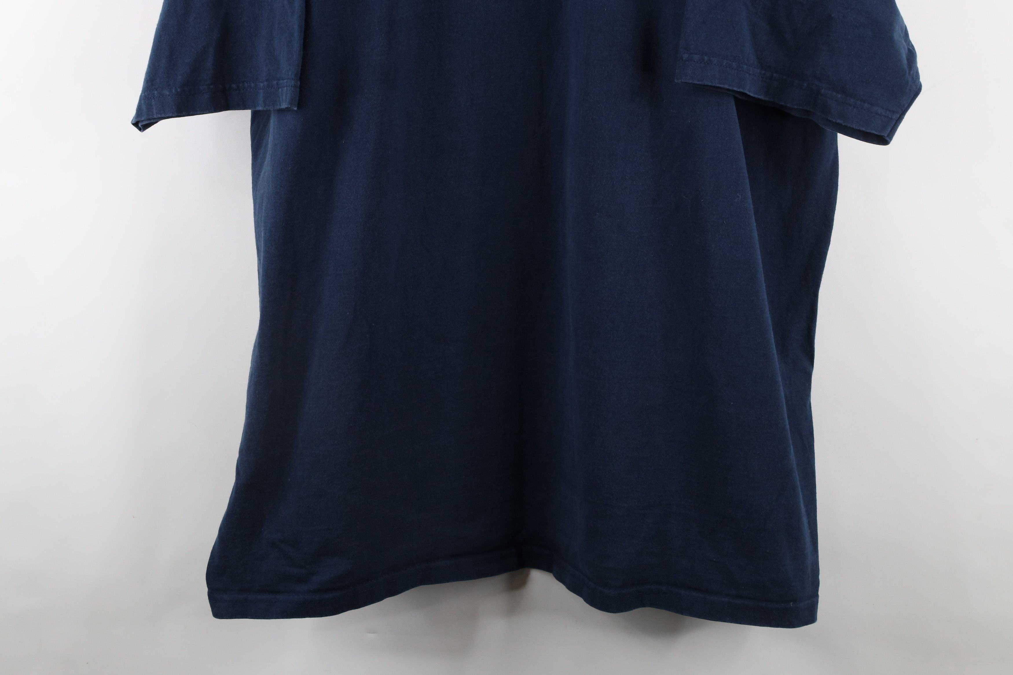 Vintage Vintage 90s Streetwear Heavyweight Cotton T-Shirt Blue Size US XXL / EU 58 / 5 - 3 Thumbnail
