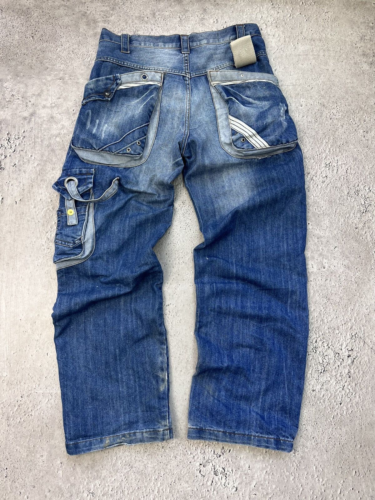 G-Star × Vintage VINTAGE Y2K G STAR BONDAGE DISTRESSED CARGO PANTS Size US 31 - 11 Thumbnail